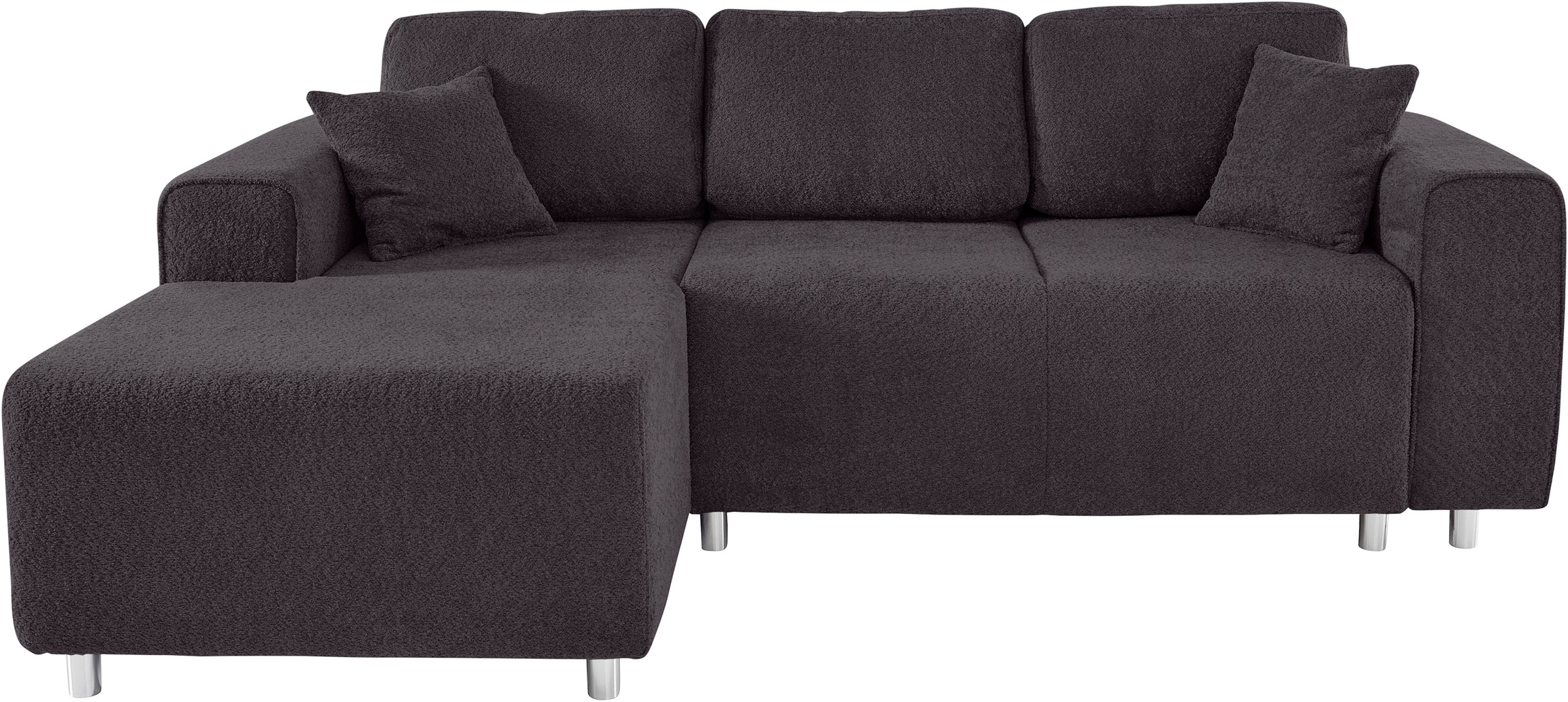 Home affaire Ecksofa »Györ«, L-Form, wahlweise mit Bettfunktion und Bettkasten incl. 2 Zierkissen