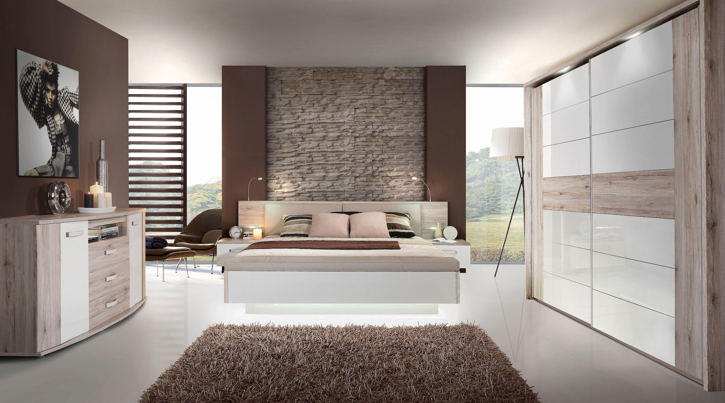 FORTE Kombikommode »Rondino«, mit LED-Spot