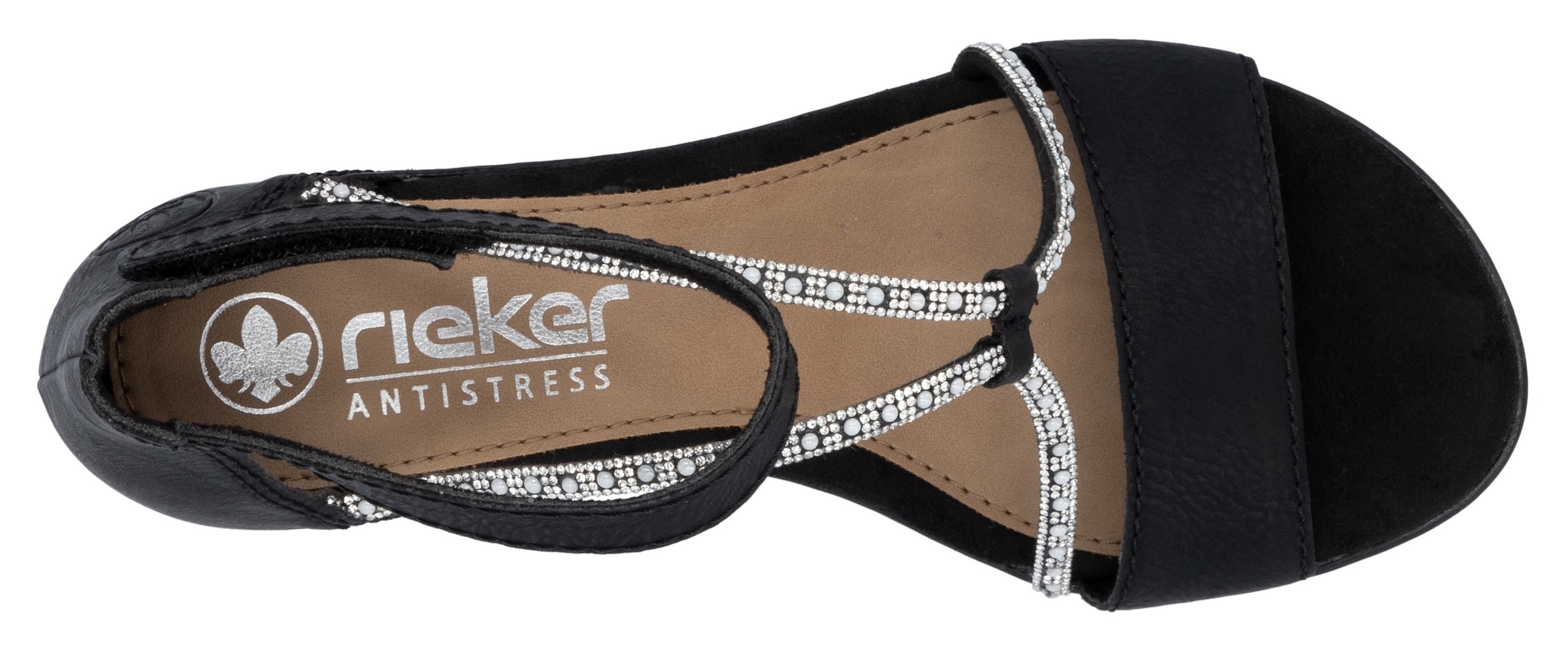 Rieker Sandalette, Sommerschuh, Sandale, Blockabsatz, mit praktischem Klettverschluss