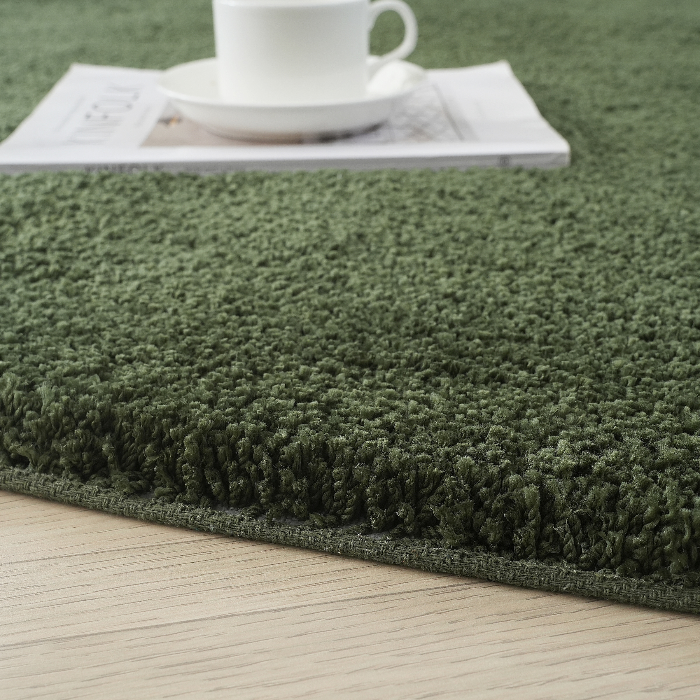 LeGer Home by Lena Gercke Hochflor-Teppich »Halrum, einfarbig, besondere Form, modern«, U-förmig, 25 mm Höhe, organische Form, bean shape, kuschelig, Wohnzimmer, Schlafzimmer