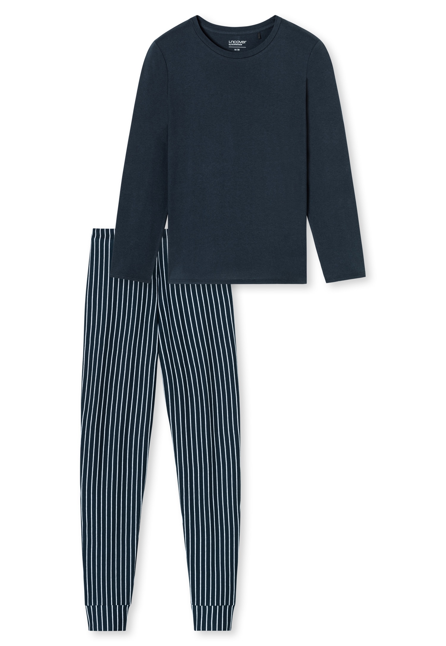 uncover by SCHIESSER Schlafanzug »Uncover Nightwear« 2 mit Rundhalsausschnitt, Langarm, Single Jersey-Qualität