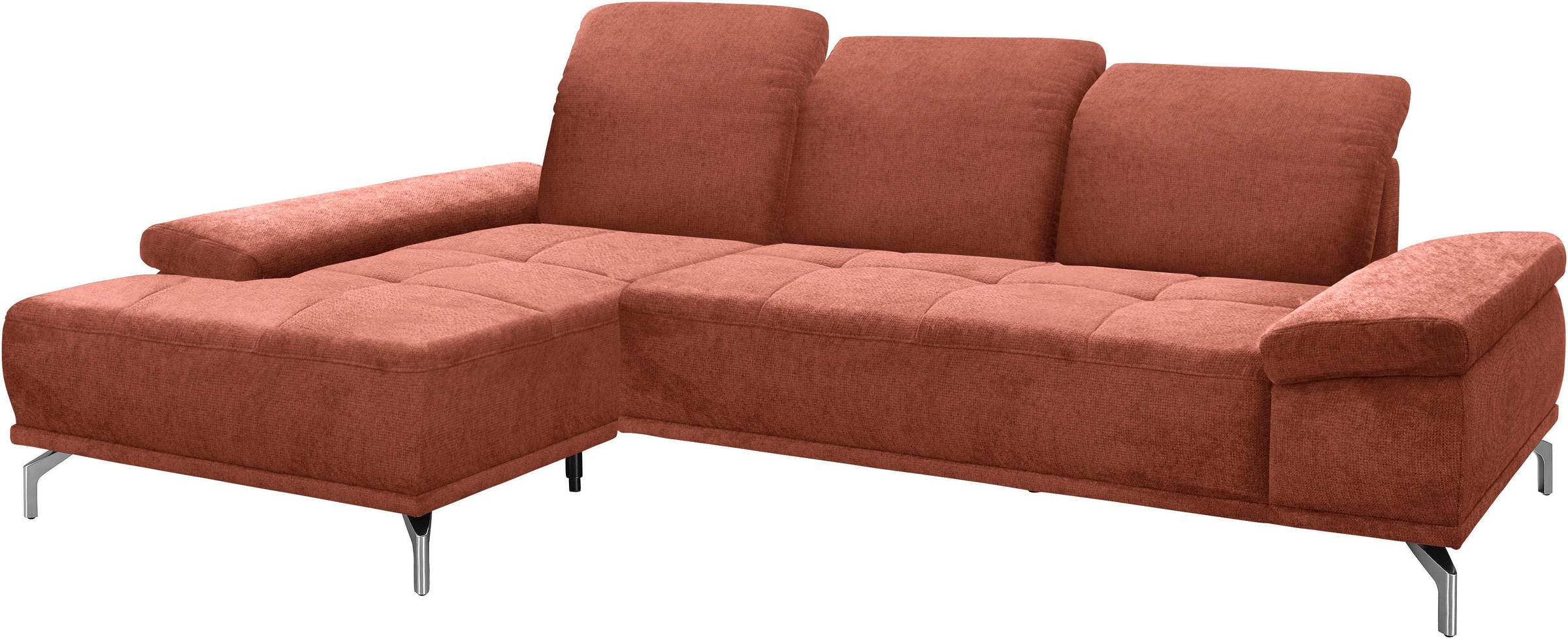 Places of Style Ecksofa »Caluna«, Inkl.Sitztiefenverstellung, wahlweise mit Kopf- und Armteilverstellung