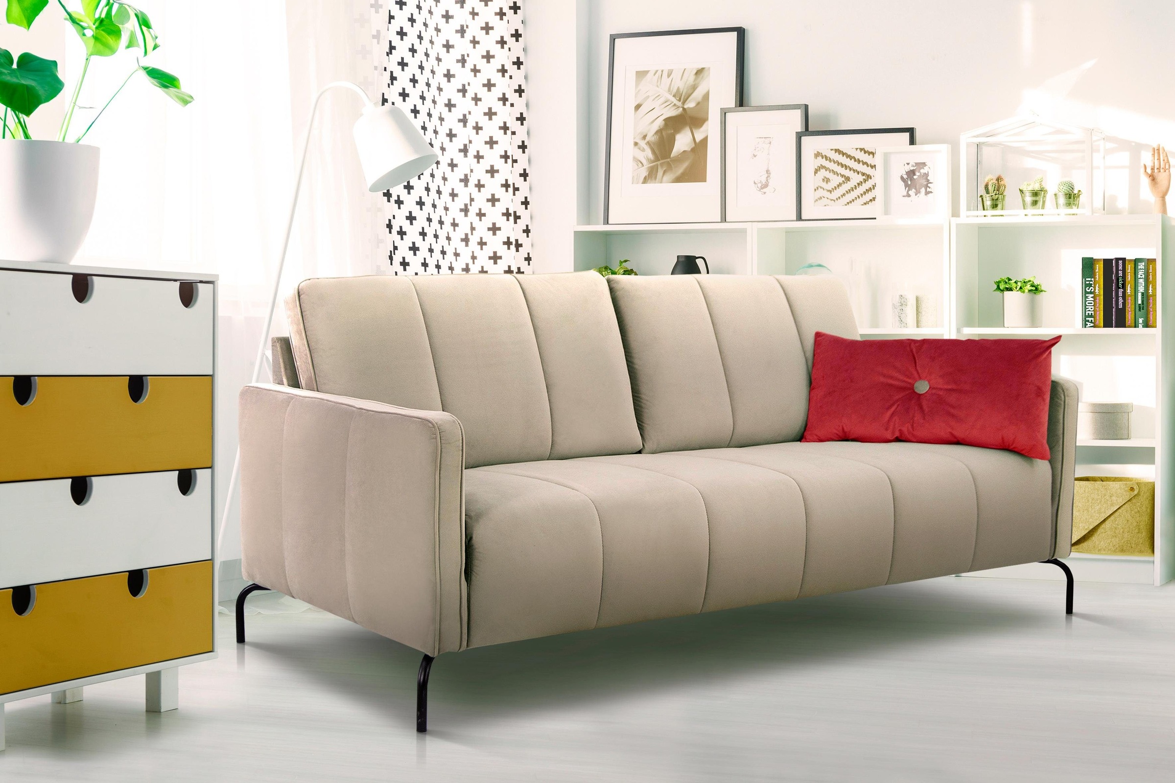 Home affaire 3-Sitzer »Xeen« mit feiner Steppung und Keder günstig online kaufen