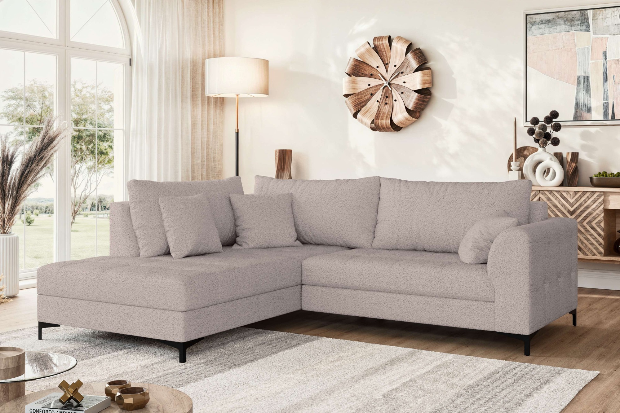 OTTO home Ecksofa »LEEVKE Design-Sofa mit Ottomane rechts/links bestellbar, günstig online kaufen