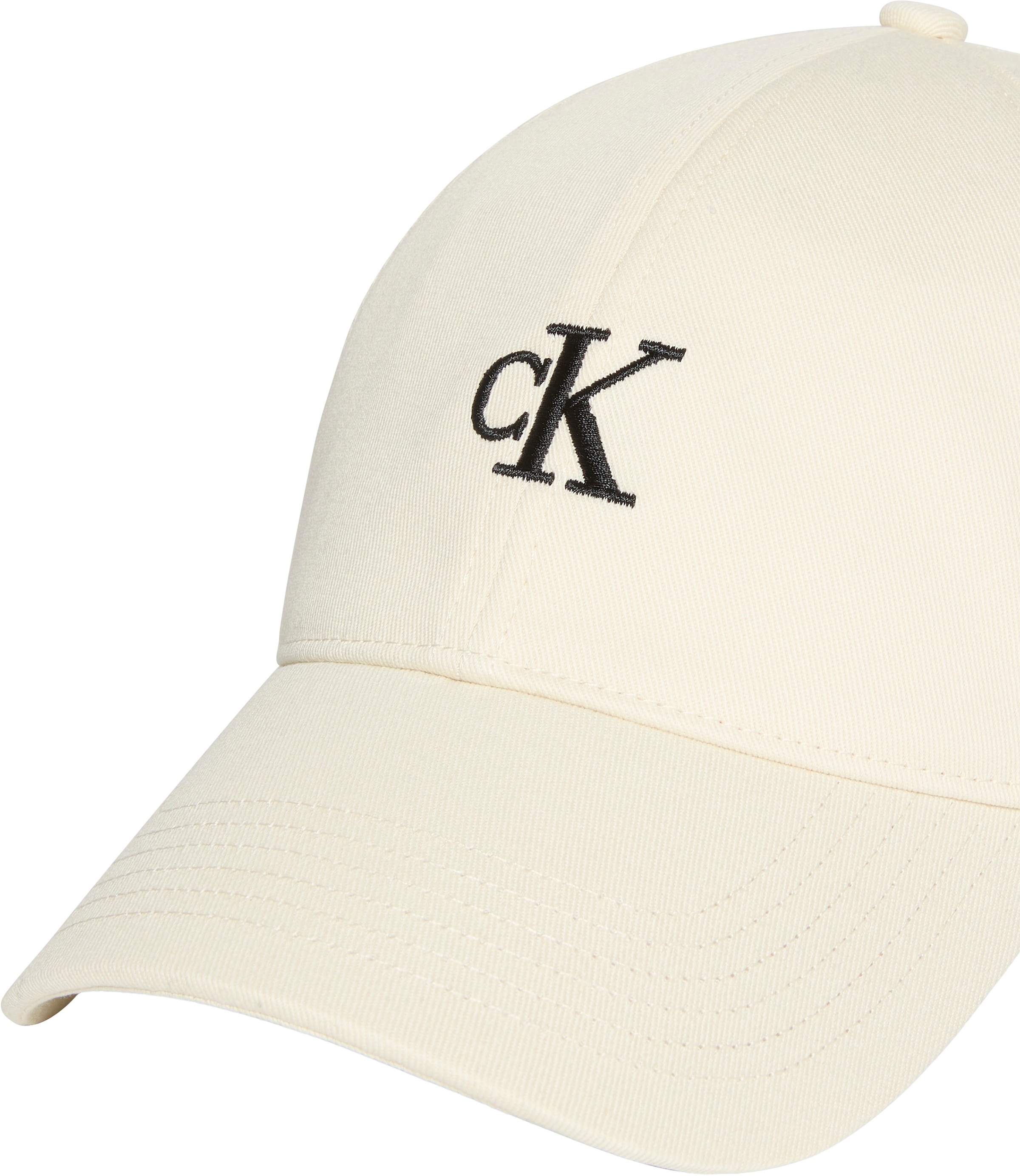 Calvin Klein Baseball Cap »MONOGRAM EMBROIDERY BASEBALL CAP« Mit festem Schirm