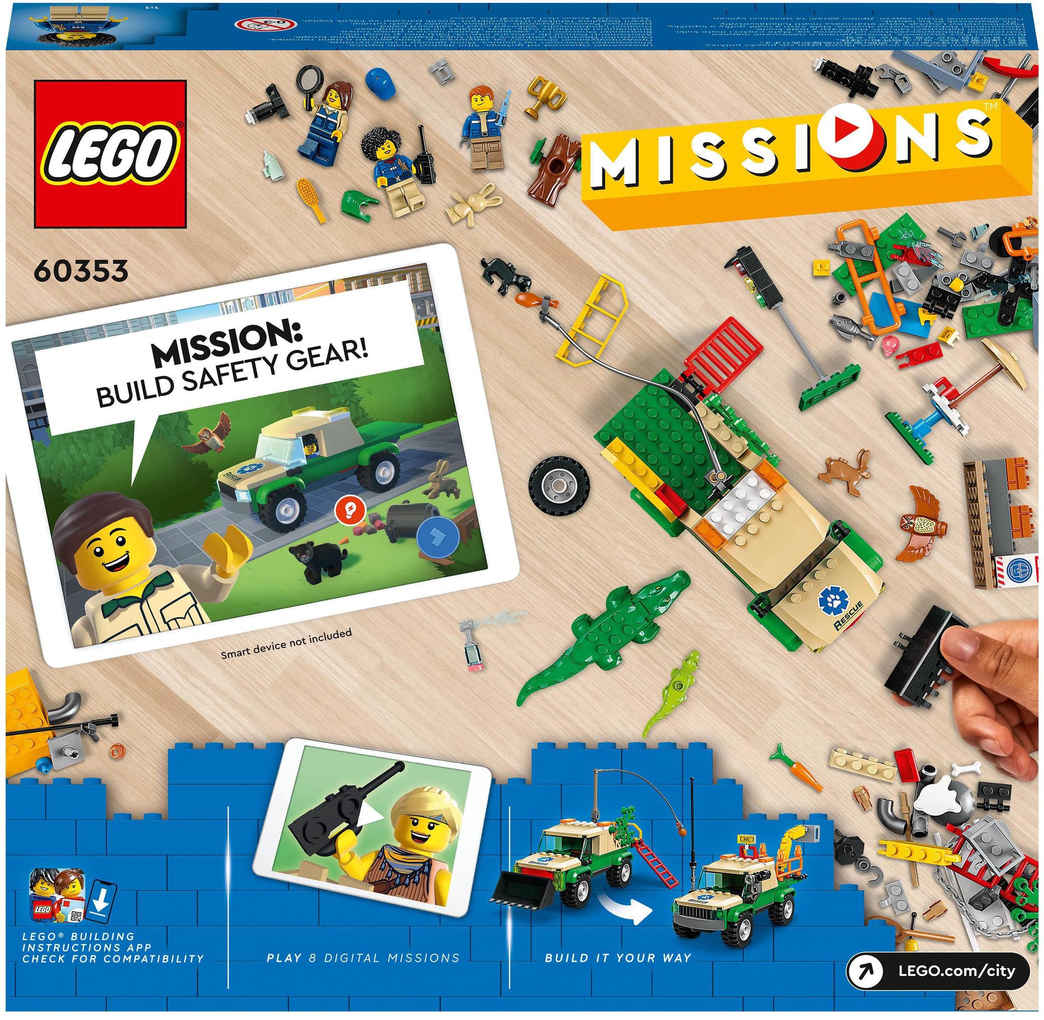 LEGO® Konstruktionsspielsteine »Tierrettungsmissionen (60353), LEGO® City«, (246 St.), Made in Europe