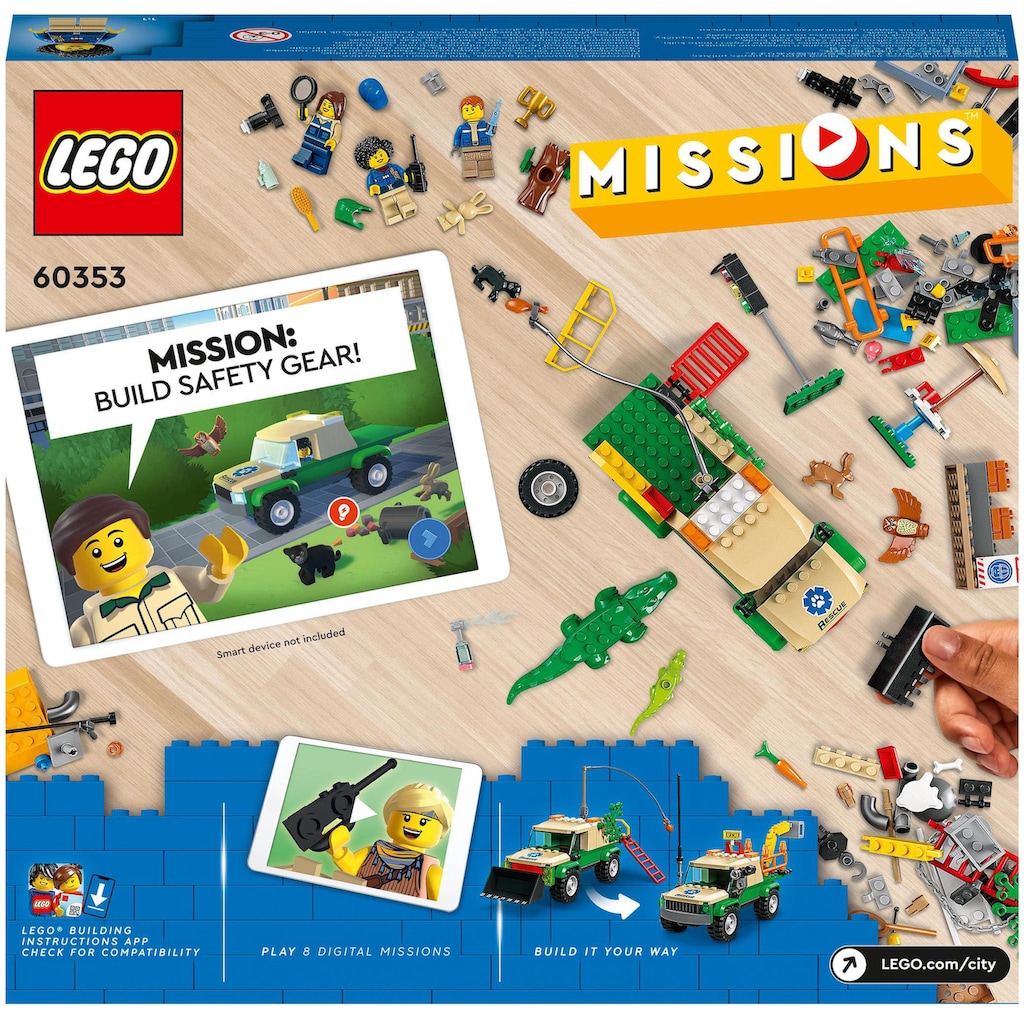 LEGO® Konstruktionsspielsteine »Tierrettungsmissionen (60353), LEGO® City«, (246 St.)