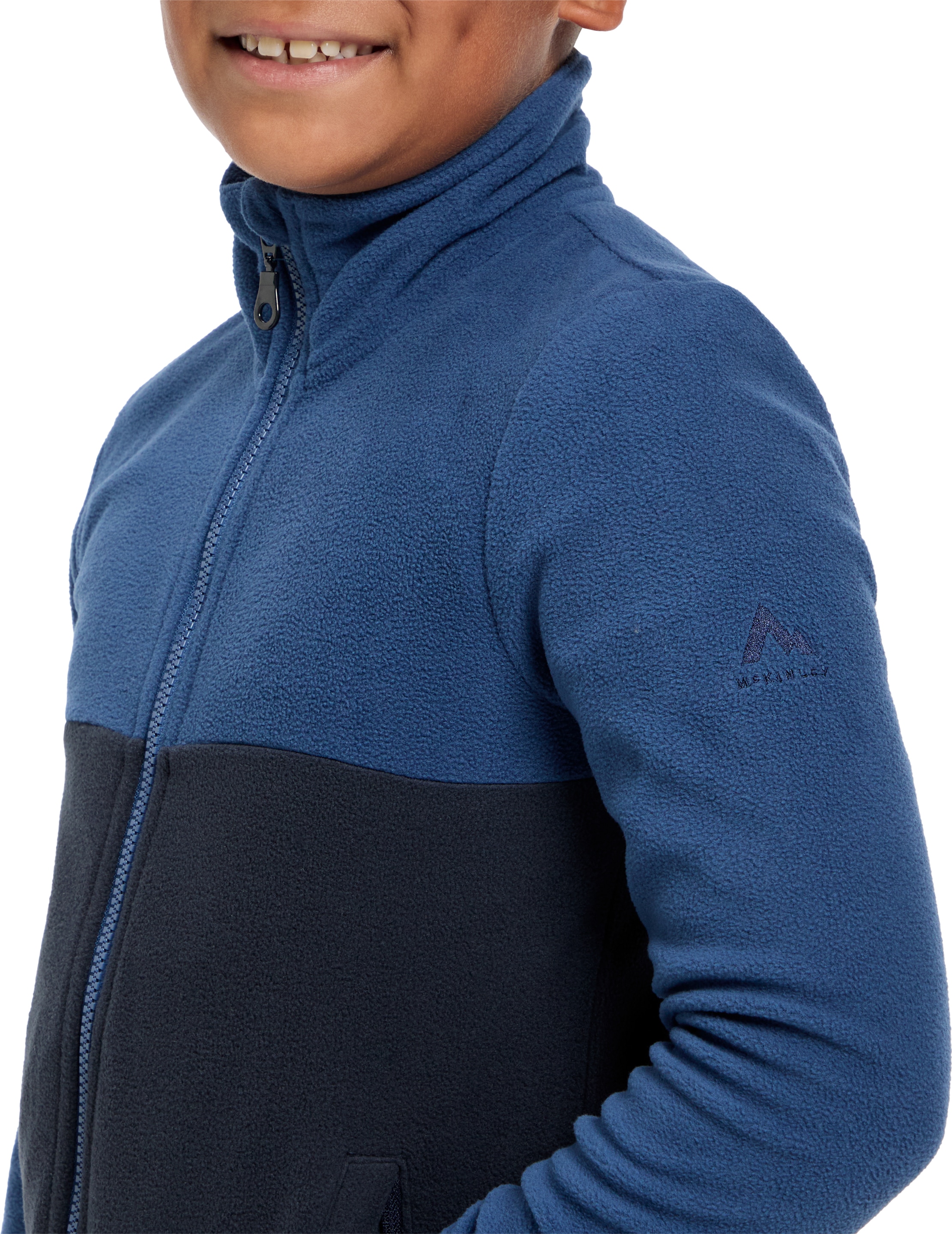 McKINLEY Fleecejacke »JU.-UNTERJACKE AMARO FZ FL B« Colorblocking Look, Reißverschlusstaschen
