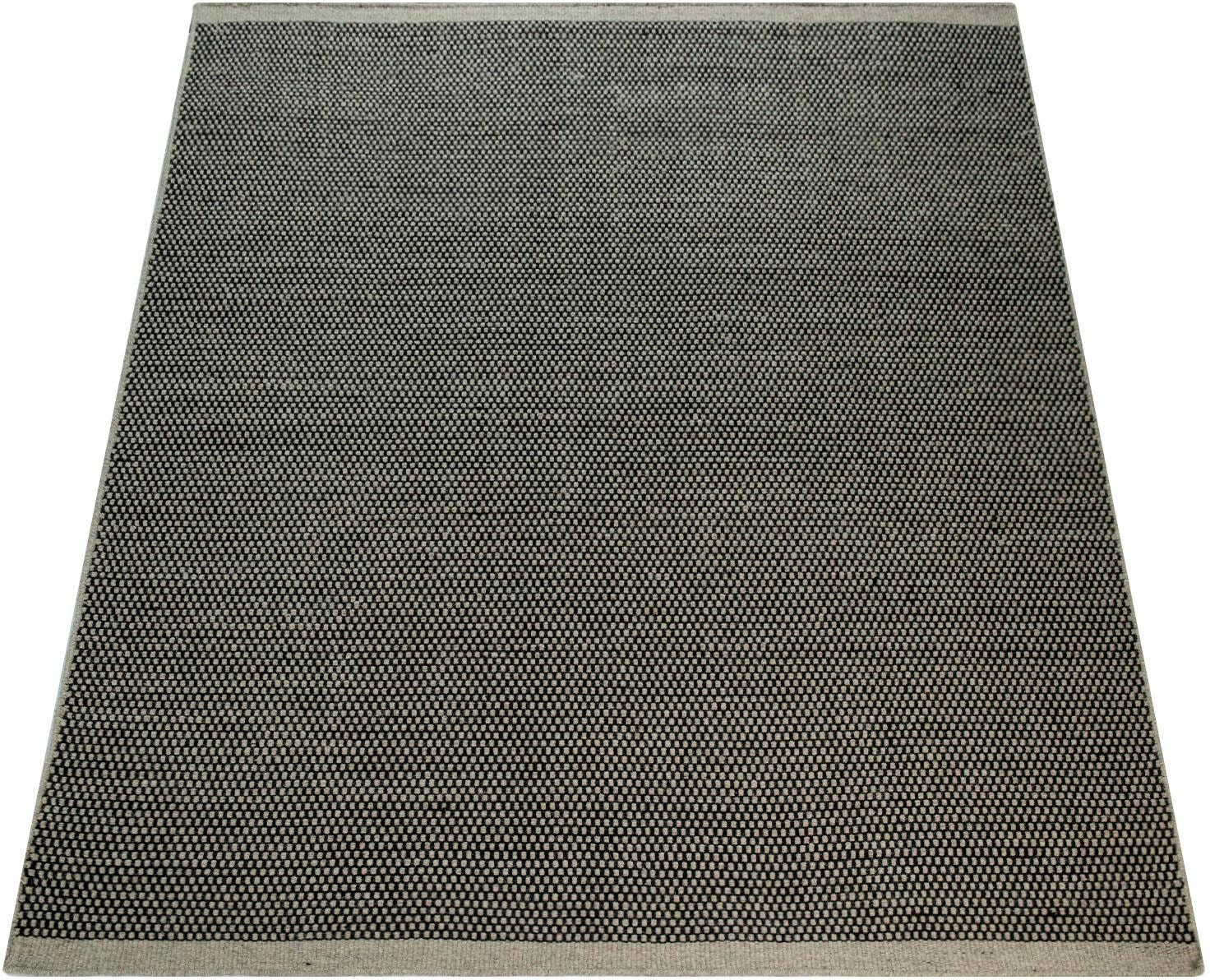 Wollteppich „Kasko 300“, rechteckig, Handweb, Flachgewebe, reine Wolle, handgewebt, hochwertig verarbeitet grau 12 mm B/L: 200 cm x 300 cm – 12 mm