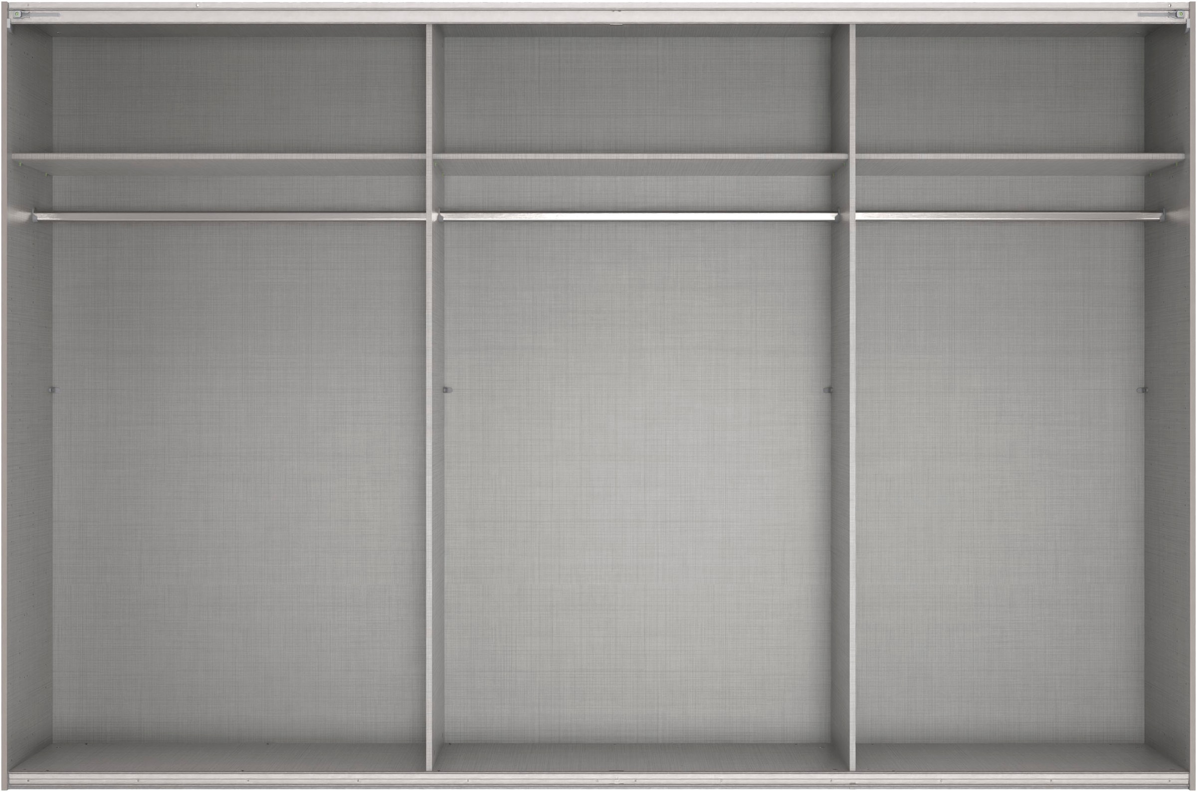 Wimex Kleiderschrank »Mugano, Made in Germany, Lieferung bis in Deine Etage und Stellort«, (wähle Deine Ausstattung: Basic oder Premium!), 3 Schwebetüren, große Größen, mit oder ohne Spiegel, Metallgriffe