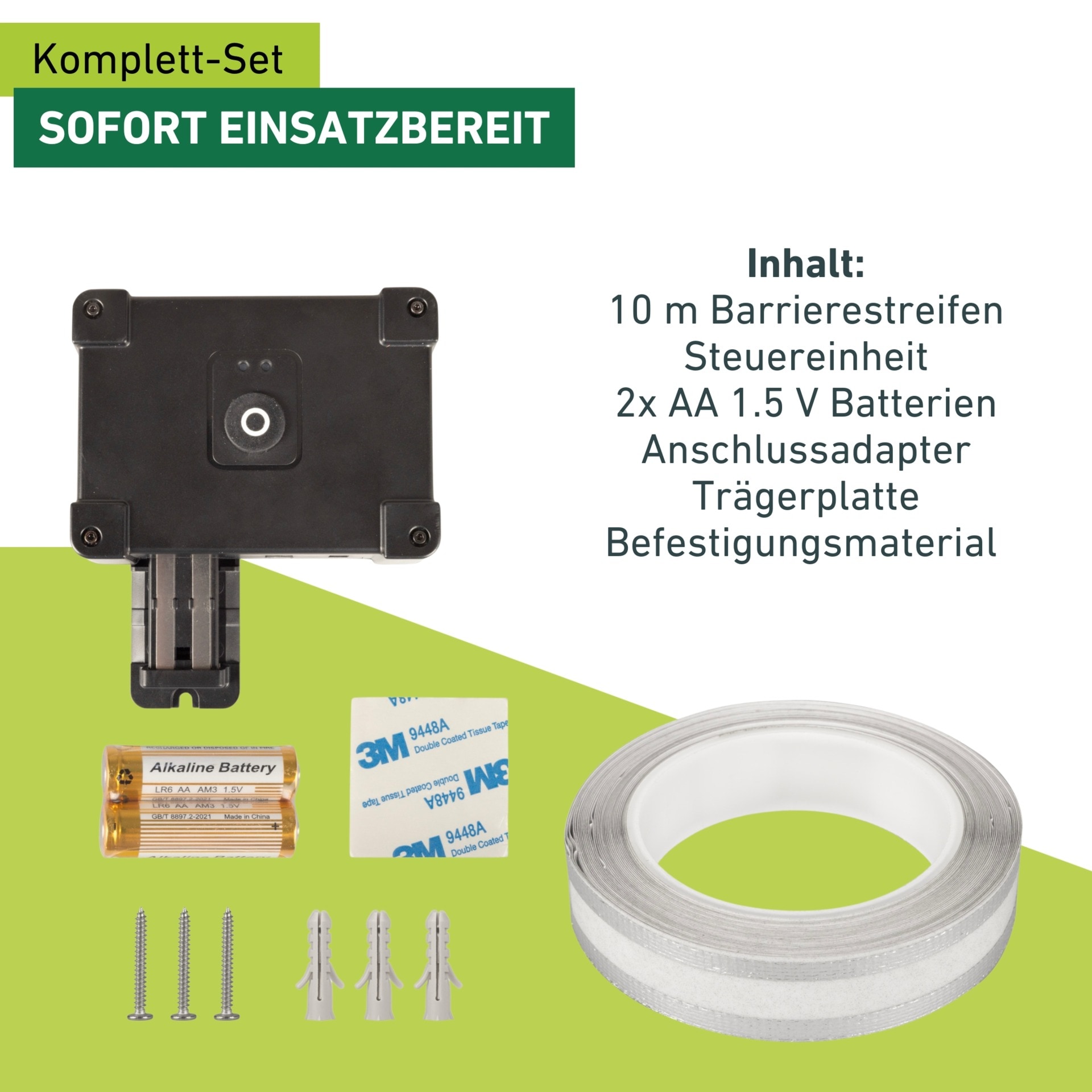 Windhager Schneckenkante »elektrisch inkl. 10 m Barrierestreifen, Schneckenabwehr e-FENCE« für Hochbeete, Schneckenband selbsklebend