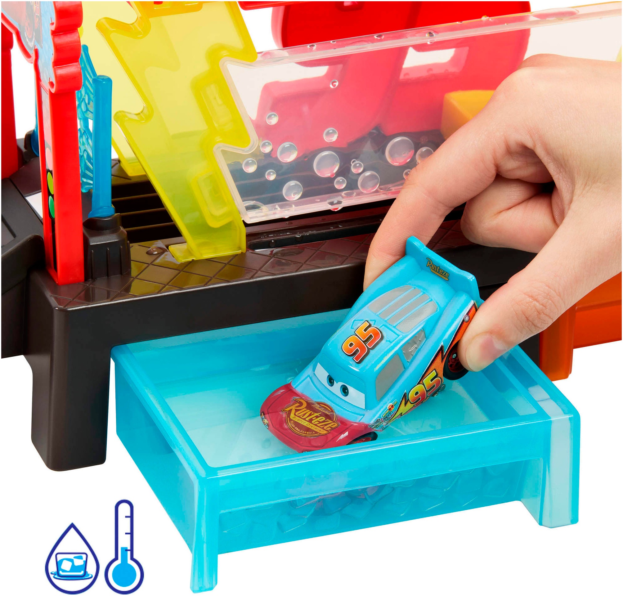 Mattel® Spiel-Gebäude »Disney Pixar Cars Color Changers Lightning McQueen Autowaschanlage«, mit Farbwechsel des Fahrzeugs