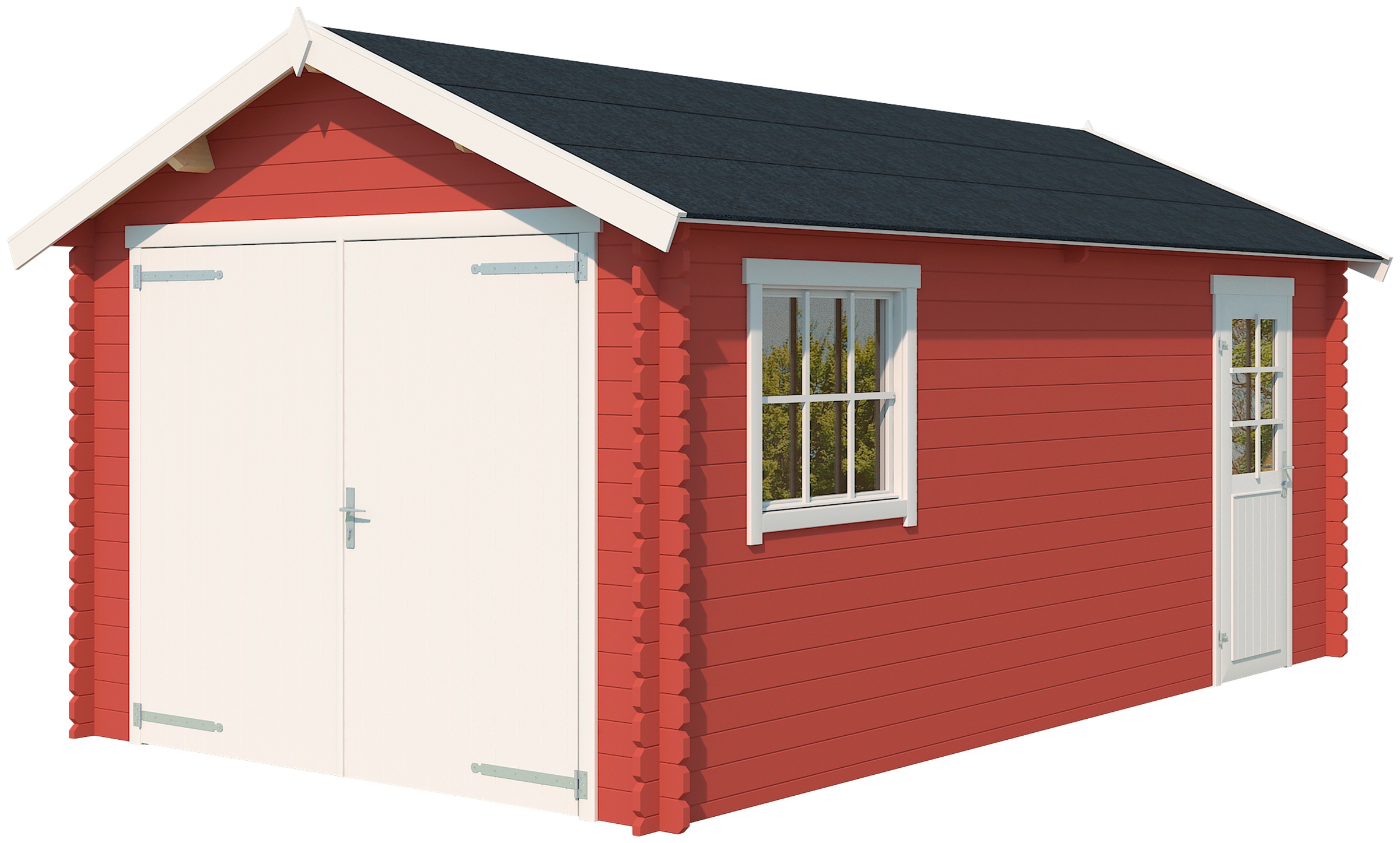 LASITA MAJA Garage »Dillon«, Blochbohlengarage 34mm, Fundamentmass 3000x540 günstig online kaufen
