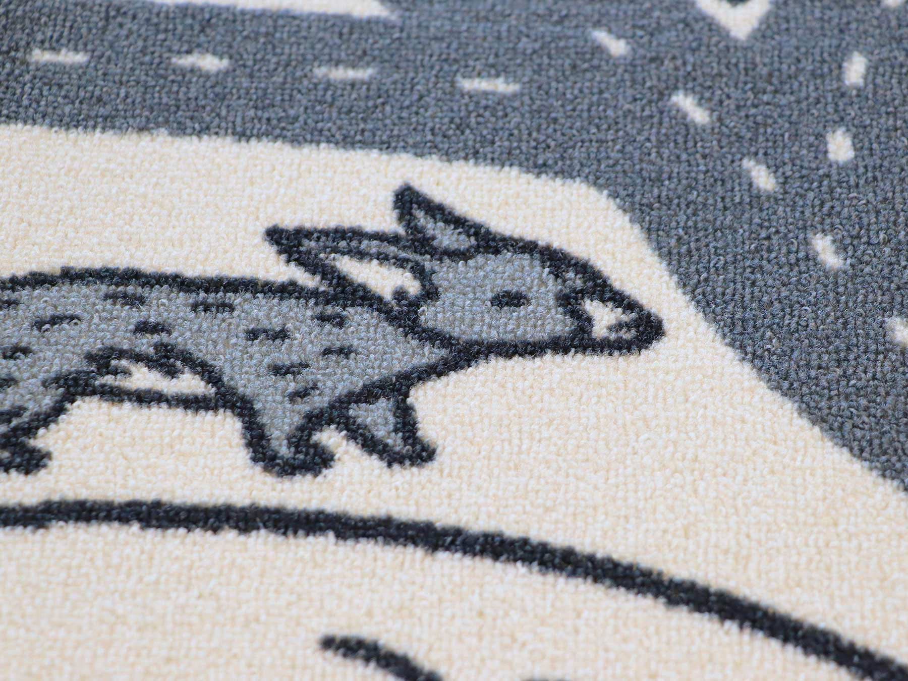 Primaflor-Ideen in Textil Kinderteppich »RETRO - Waldstraßen«, rechteckig, 5 mm Höhe, Kurzflor, Straßen-Spiel-Teppich, Motiv Waldwege, Kinderzimmer
