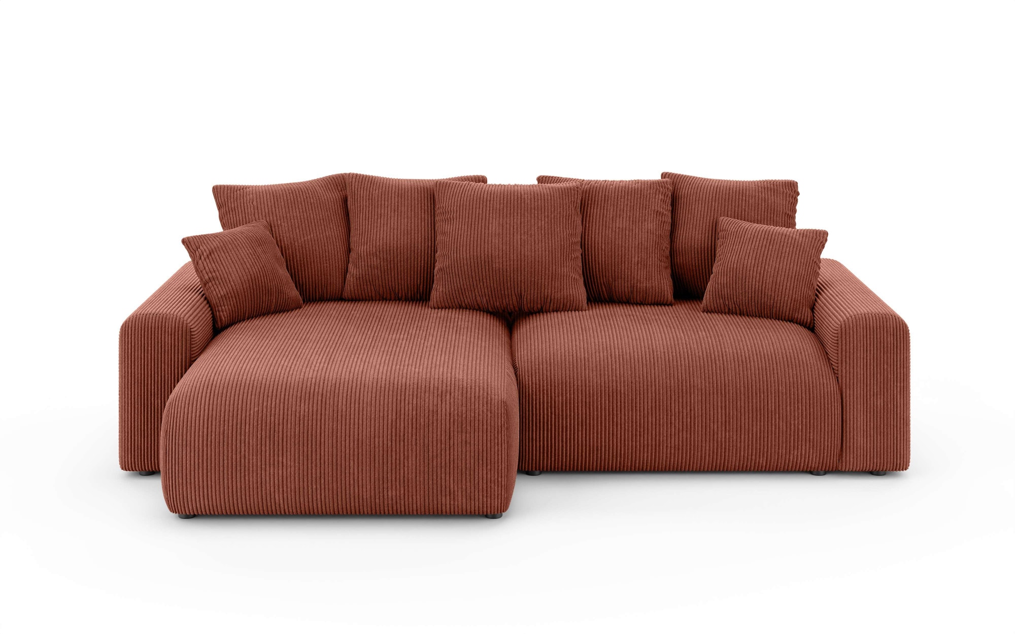 Home affaire Ecksofa »LAKESIDE klein mit Bettfunktion und Bettkasten, B/T/H 235/142/84 cm«, L-Form, Recamiere beidseitig montierbar, mit Wellenunterfederung