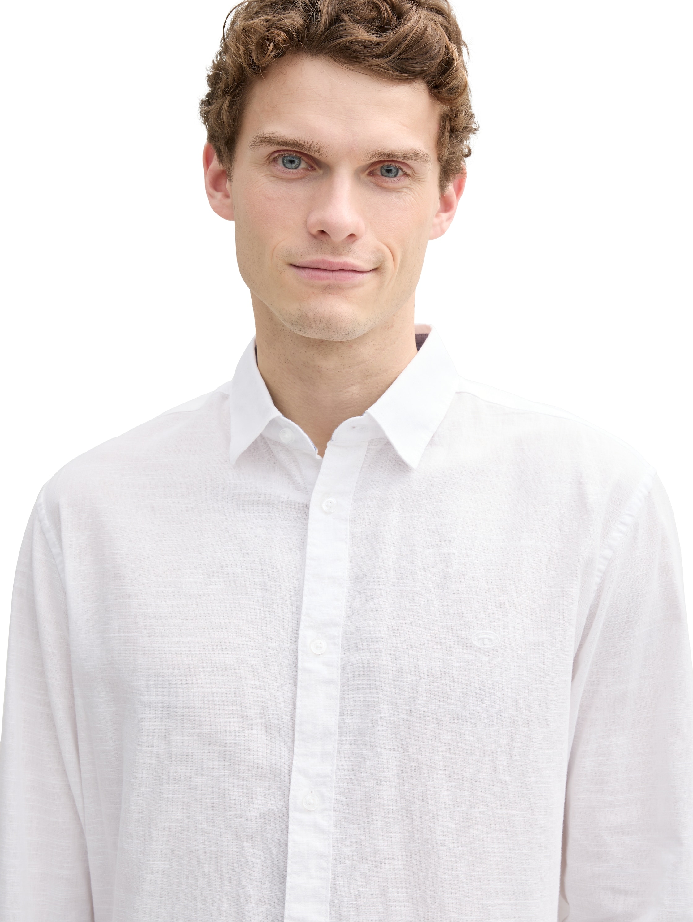 TOM TAILOR Langarmhemd, mit Logo Stickerei