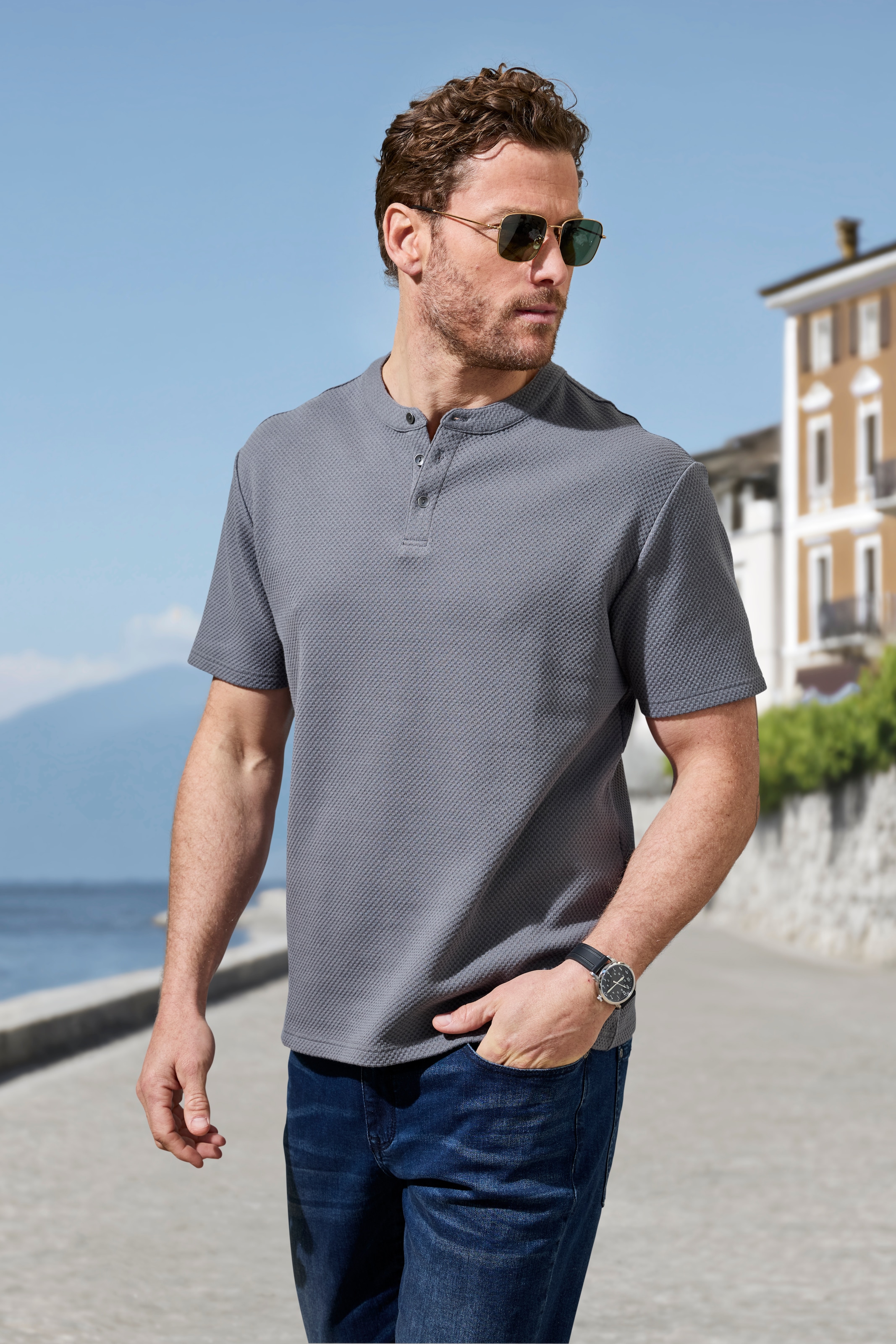 John Devin 5-Pocket-Jeans »Straight-fit Jeans«, aus elastischer Denim-Qualität