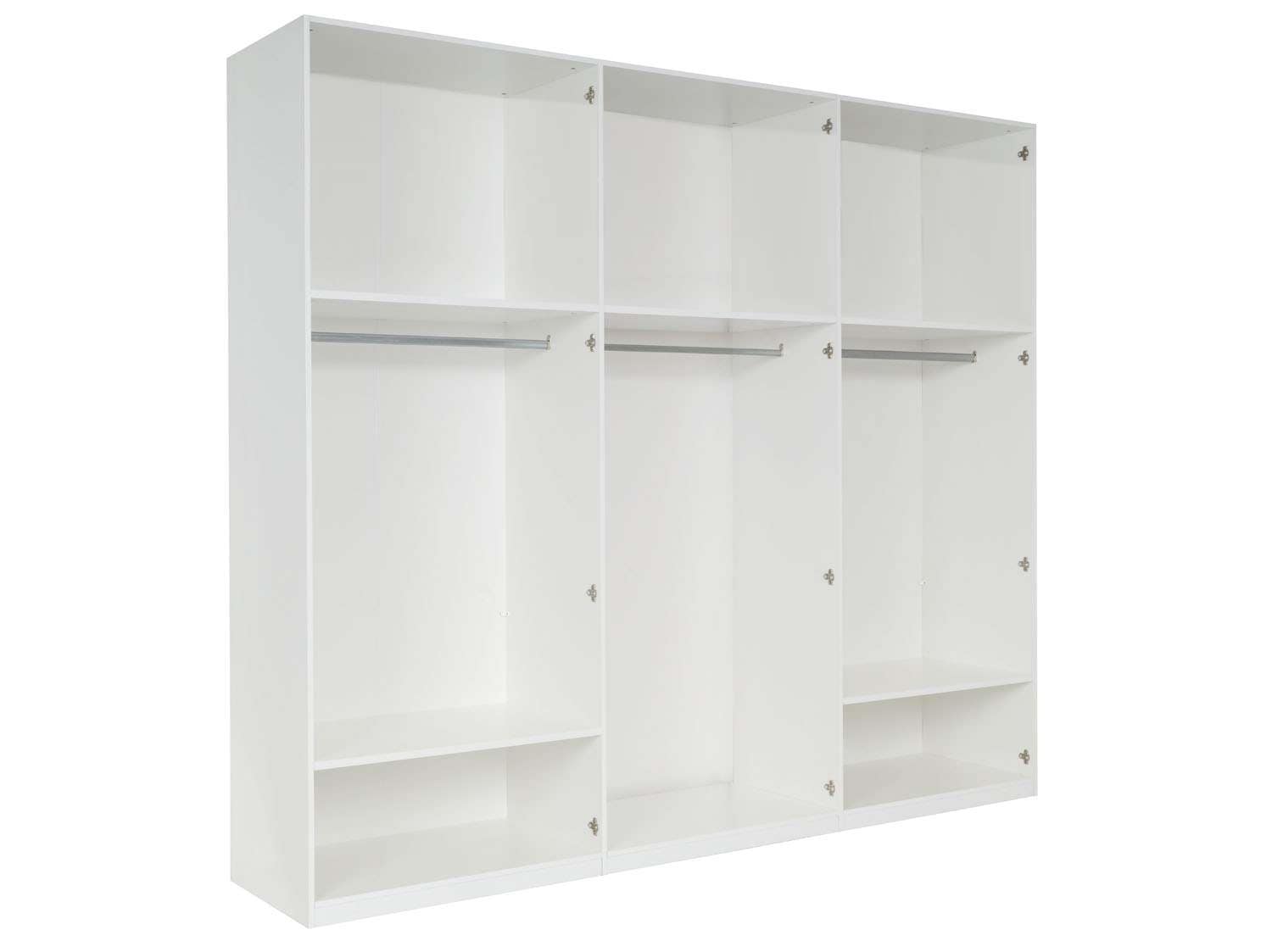 INOSIGN Kleiderschrank »Kleiderschrank Malissa mit Regalen und Kleiderstangen«, Garderobe mit 6 Hochglanz-Drehtüren, BxTxH 270x59x237 cm