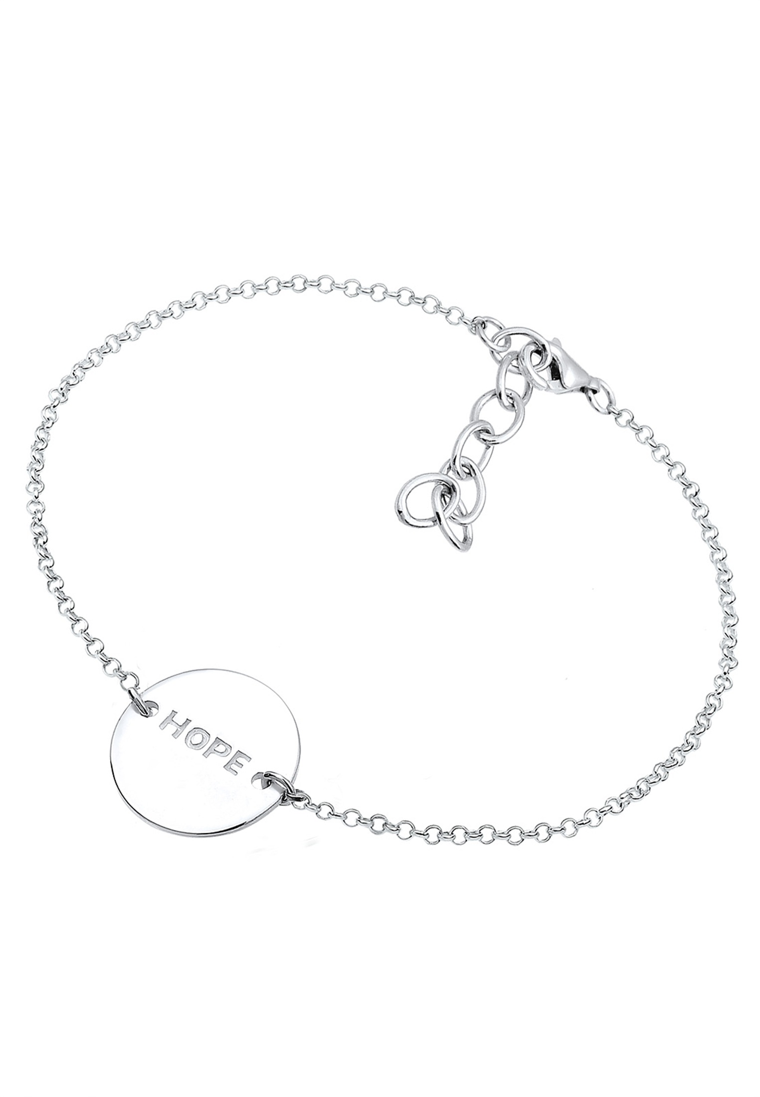 Elli Armband »Hope-Schriftzug 925 Sterling Silber vergoldet«