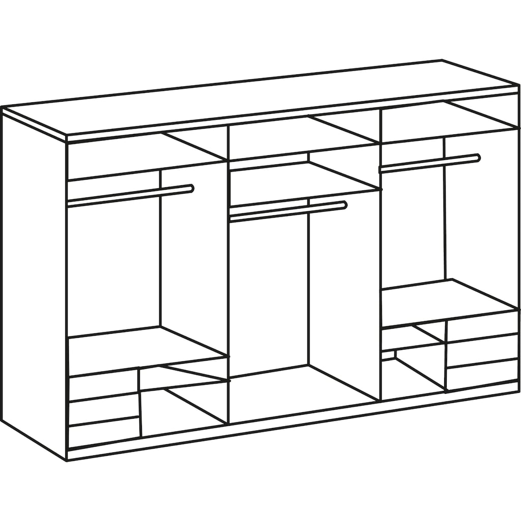 Fresh To Go Schwebetürenschrank »Level«, mit Glastüren und Synchronöffnung