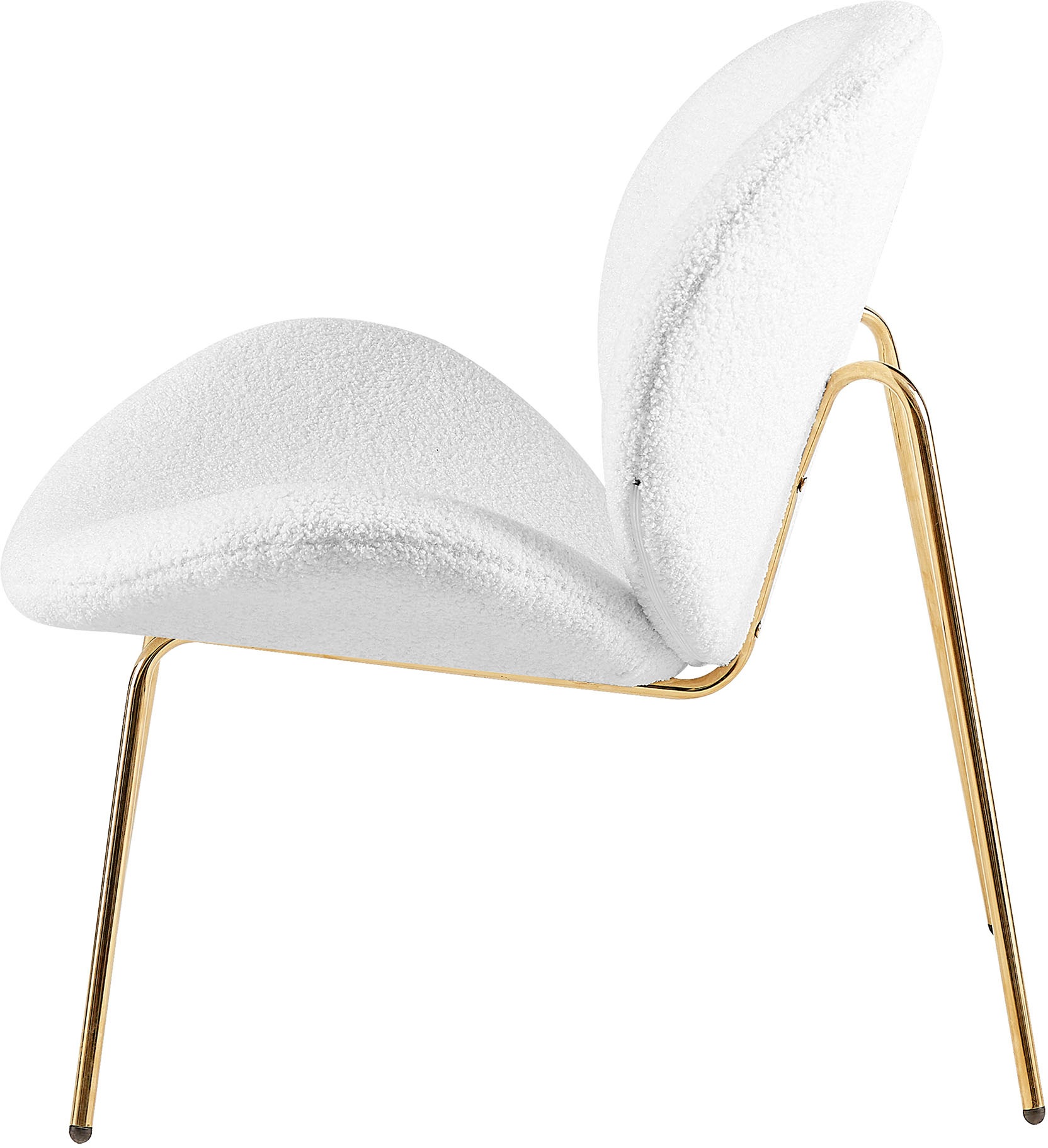 Kayoom Polsterstuhl »Stuhl Jaden 125 2er-Set, im angesagten Stoff mit dem Kräusel-Effekt«, (Set), 2 St., Ästhetisch minimalistisches Design, Bouclé Stoff, breites Sitzen