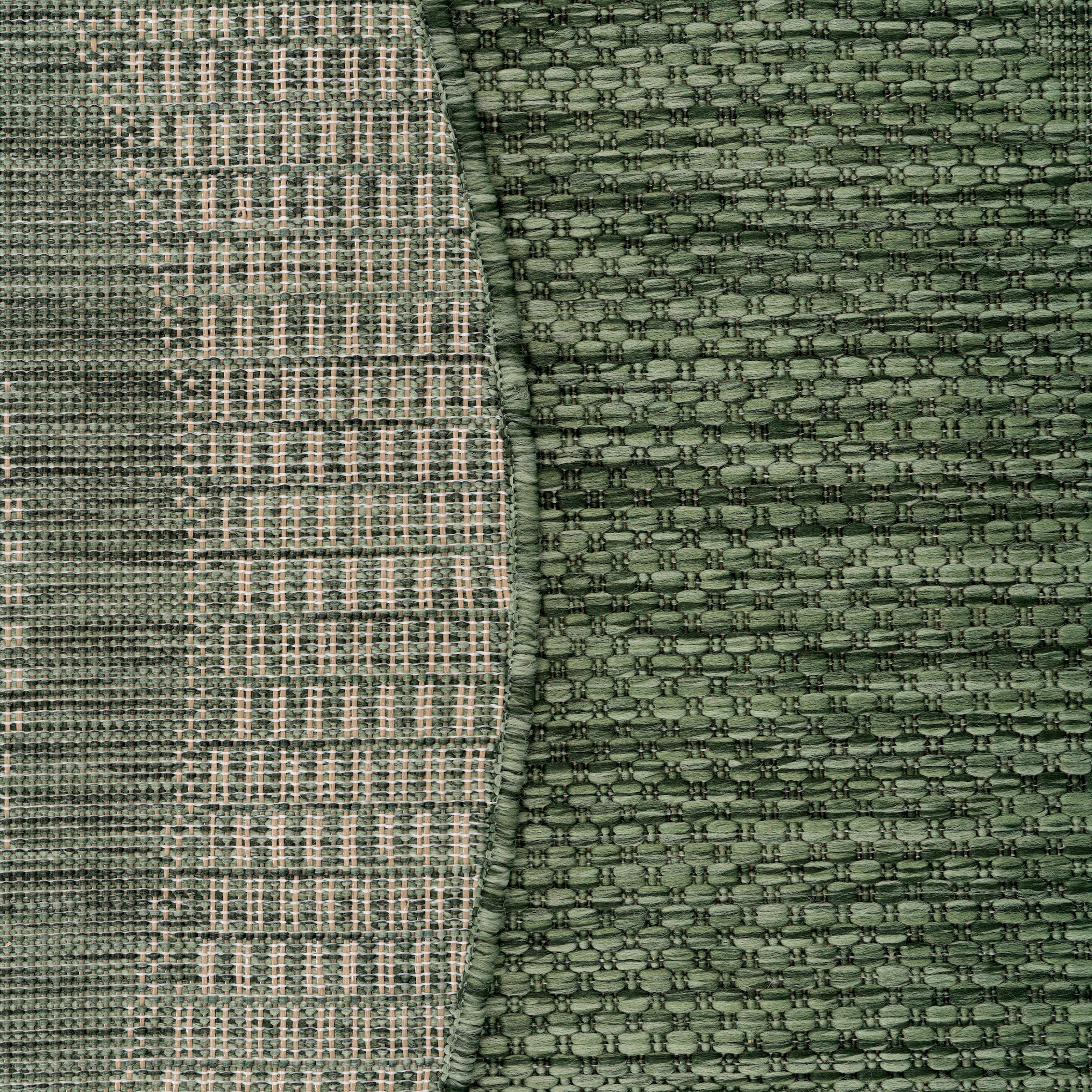 Paco Home Teppich »Roma 272«, rund, 4 mm Höhe, Flachgewebe, meliert, mit dezenter Bordüre, In- und Outdoor geeignet