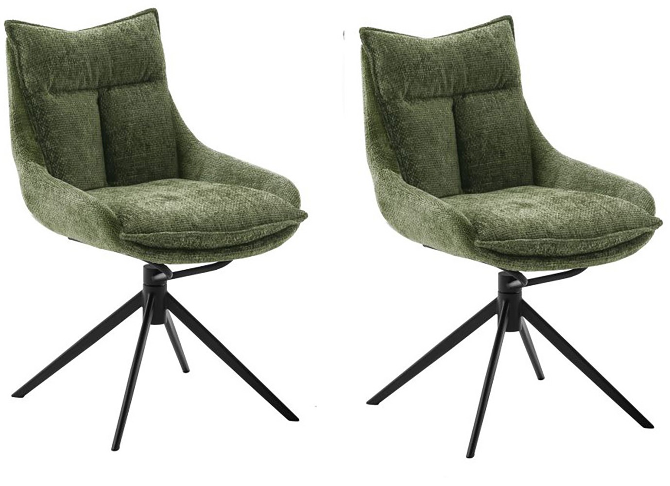 MCA furniture Esszimmerstuhl »PARKER« () Strukturstoff (2er-Set), drehbar 3 günstig online kaufen