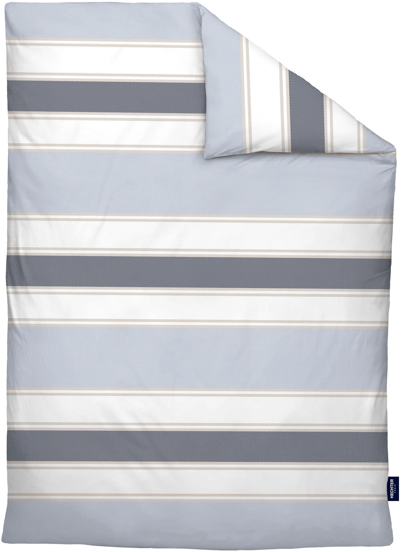 HECHTER PARIS Wendebettwäsche »0041305« 2 Stk. tlg. hautsympathisch, 100% Baumwolle, Reißverschluss, ganzjährig, LOGO