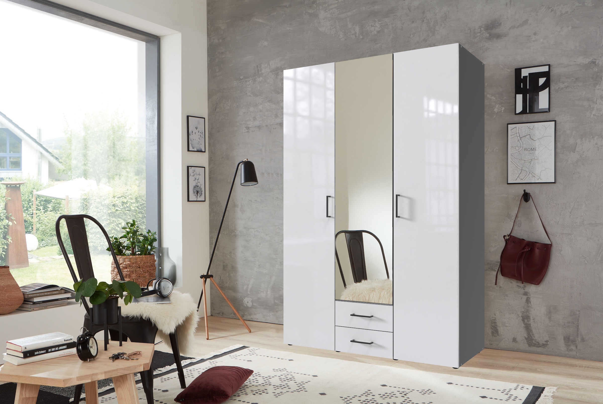Wimex Drehtürenschrank »Mugano, 135 oder 180cm breit, 208 oder 236cm hoch, günstig online kaufen