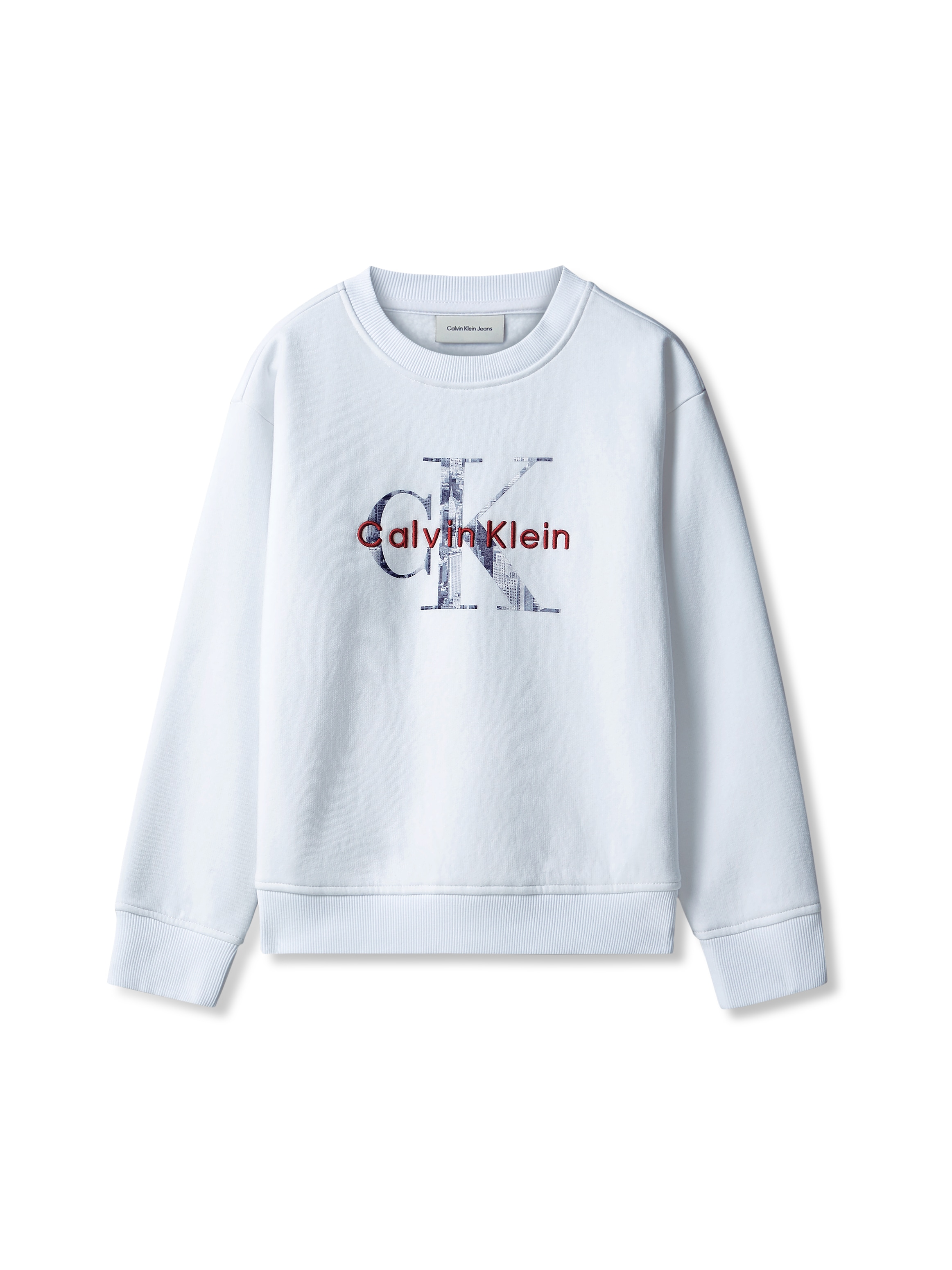 Calvin Klein Jeans Sweatshirt »FILLED MONOLOGO CN SWEATSHIRT«, Regular fit mit Rundhalsausschnitt, Logoschriftzug

