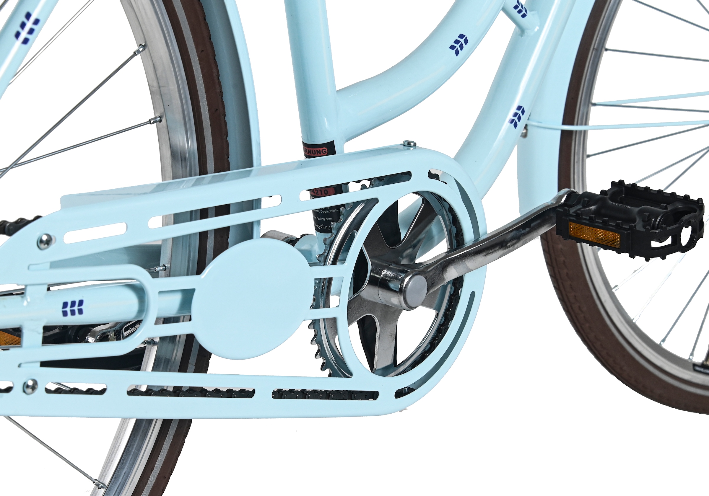 Dacapo Cityrad »Damenrad 28&#x27;&#x27; Classic Premium Blau 1 Gang RH 53 cm mit Korb« 1 Gang ohne Schaltung