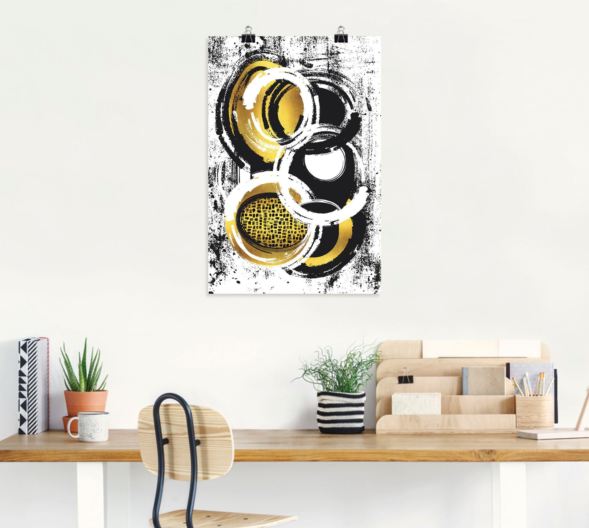 Artland Wandbild »Abstrakte Alubild, Raten Leinwandbild, Wandaufkleber Poster gold«, oder Größen Nr. Muster, St.), als (1 auf versch. 2 bestellen in Malerei