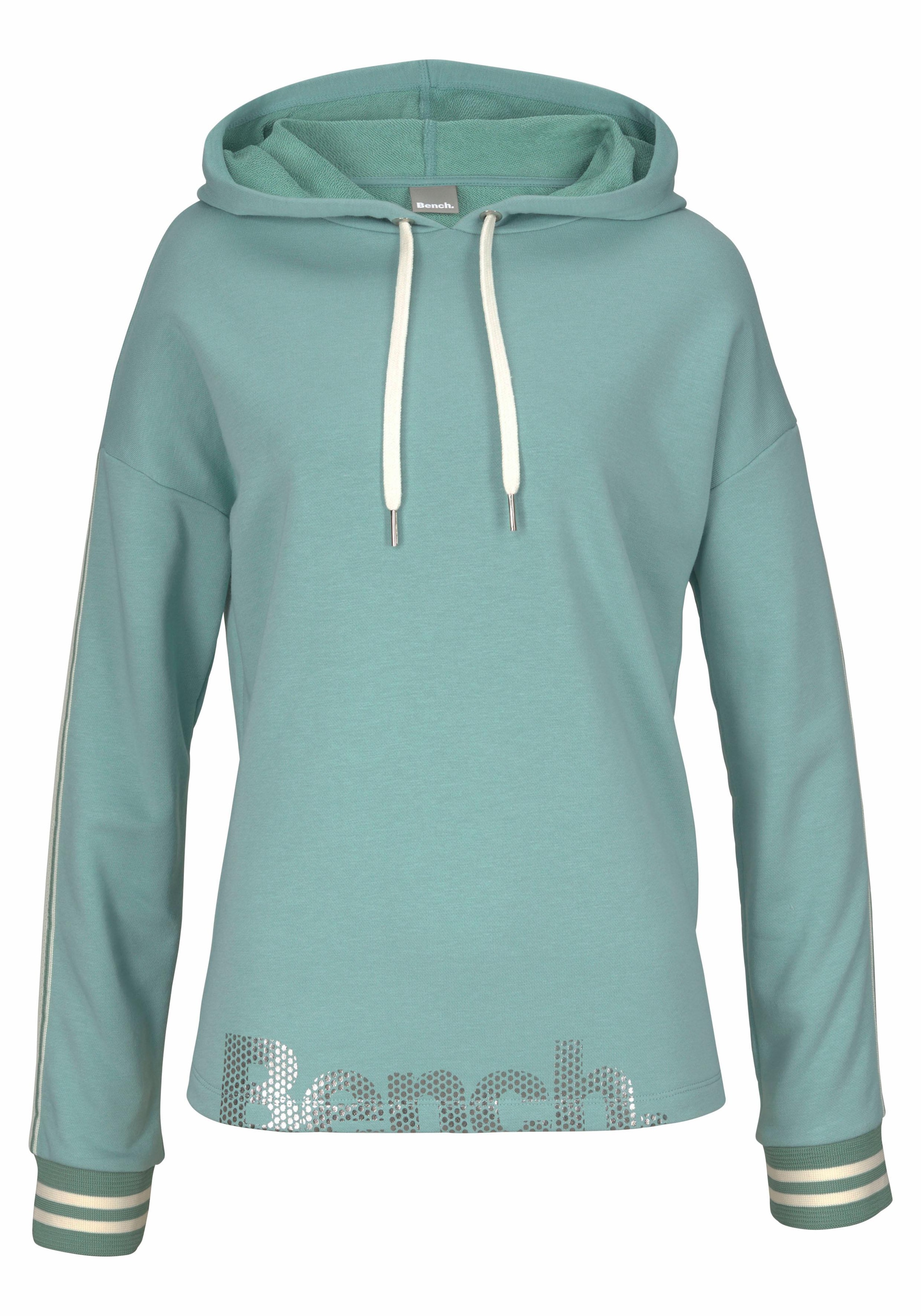 Glanzprint gestreiftem kaufen im Kapuzensweatshirt, Online-Shop Bench. Bund und mit