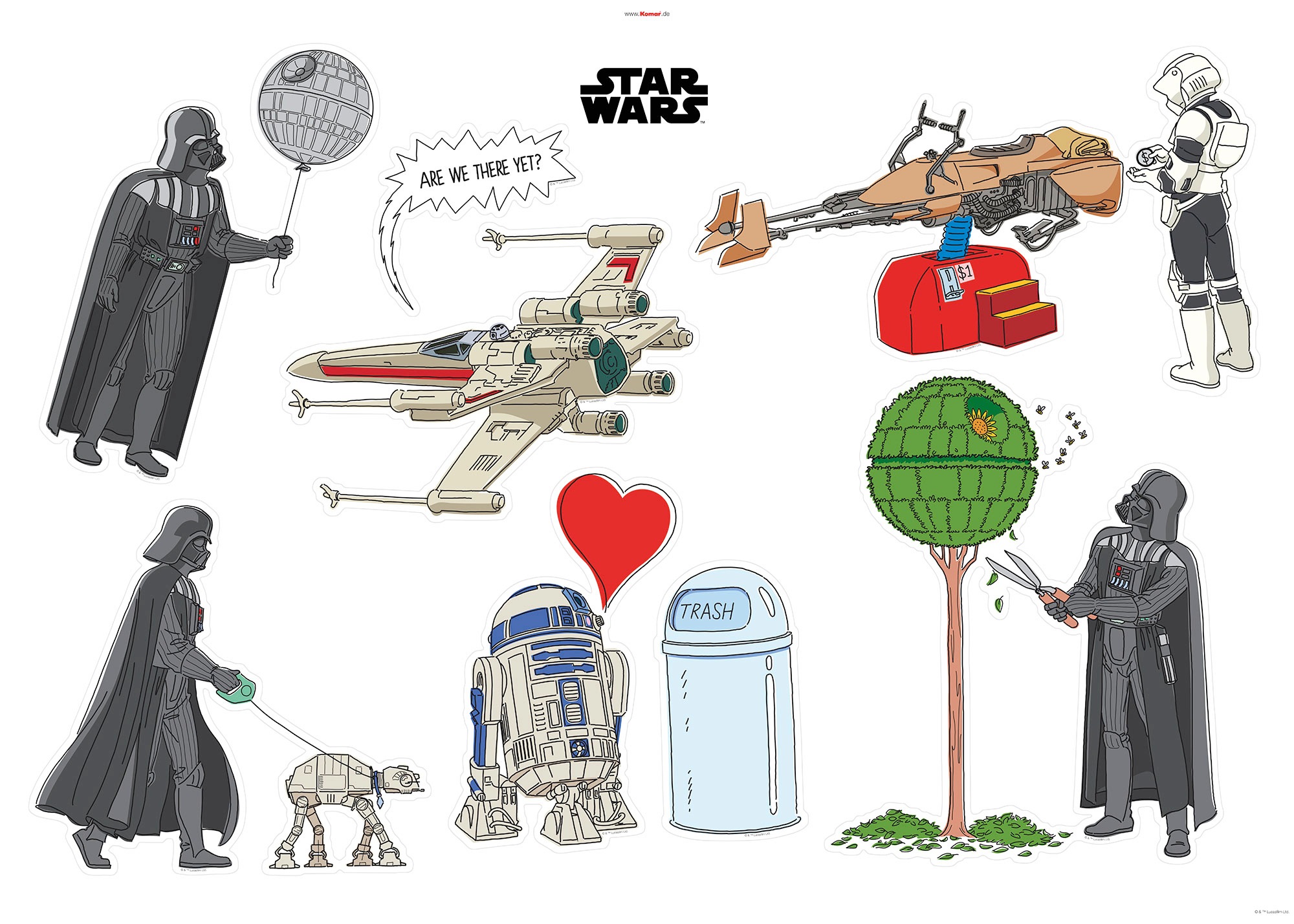 Komar Wandtattoo "Star Wars Treatment - Größe 100 x 70 cm", (9 St.), selbst günstig online kaufen