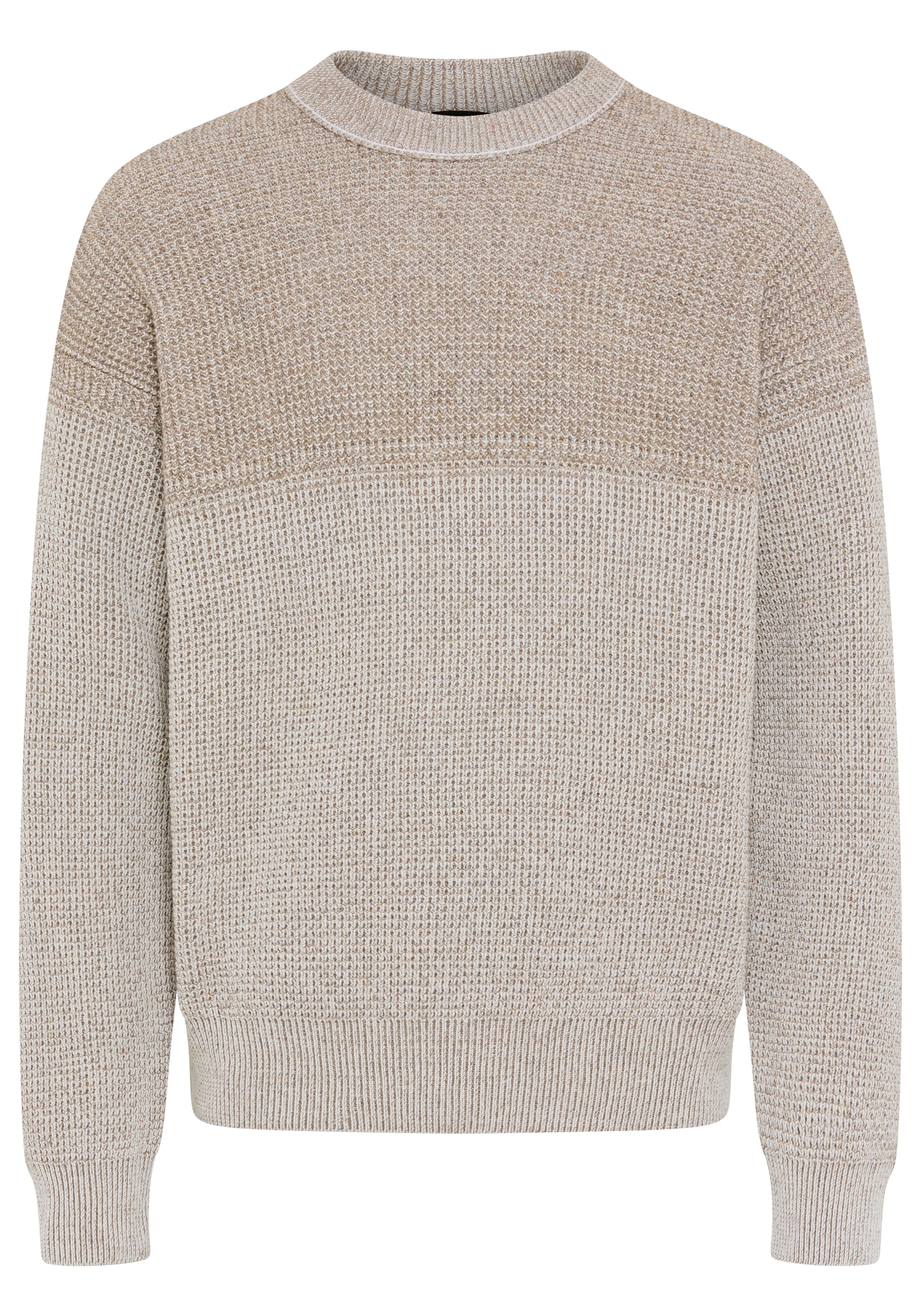 BOSS ORANGE Strickpullover »Kartney« Rundhalsausschnitt, Regular Fit, Strukturstrick mit Farbverlauf