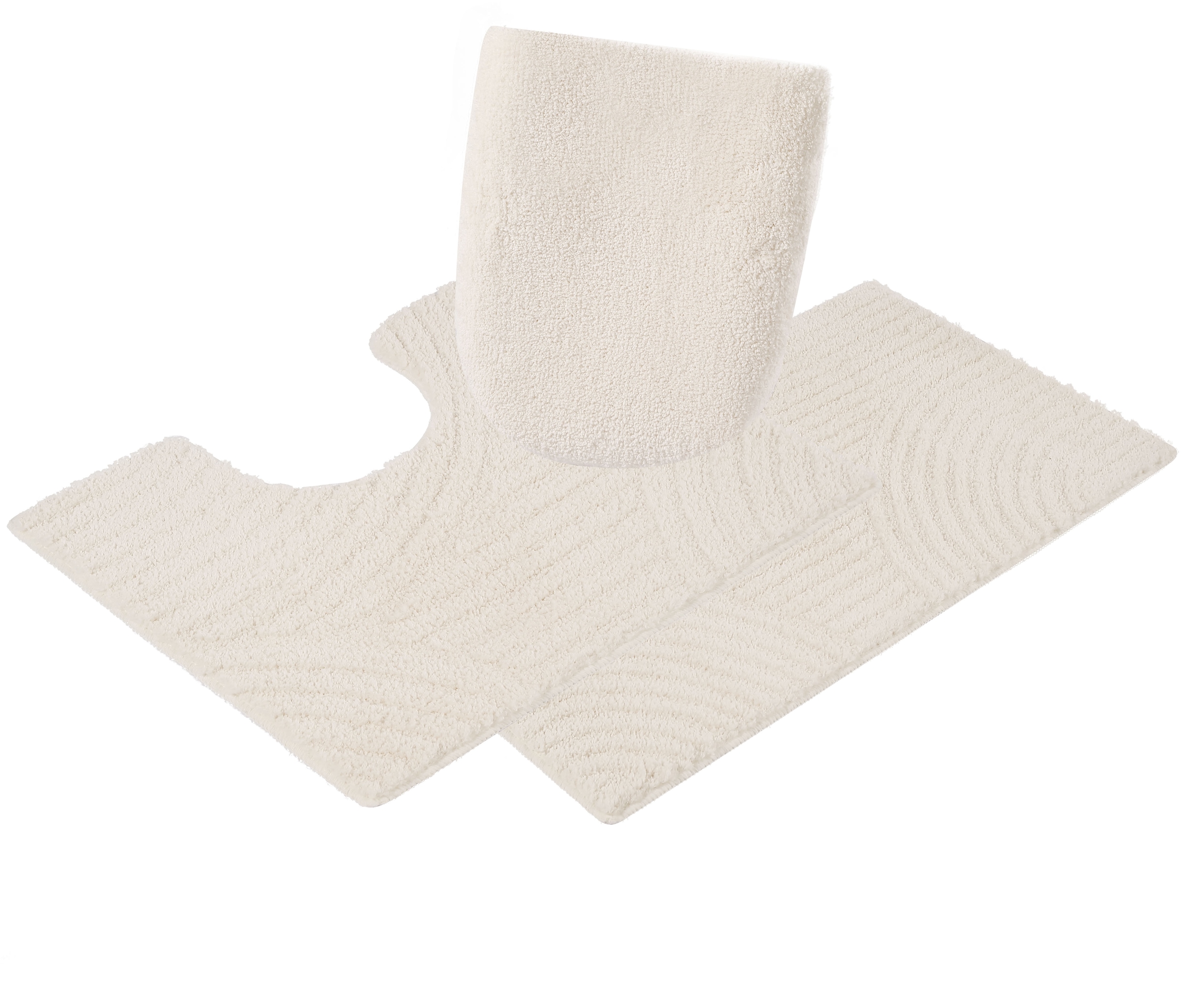 my home Badematte »Ognon, Scandi, Boho, modernes Muster«, rutschhemmend beschichtet, fußbodenheizungsgeeignet-schnell trocknend-strapazierfähig, Badteppich, Uni Farben, Hoch-Tief-Effekt