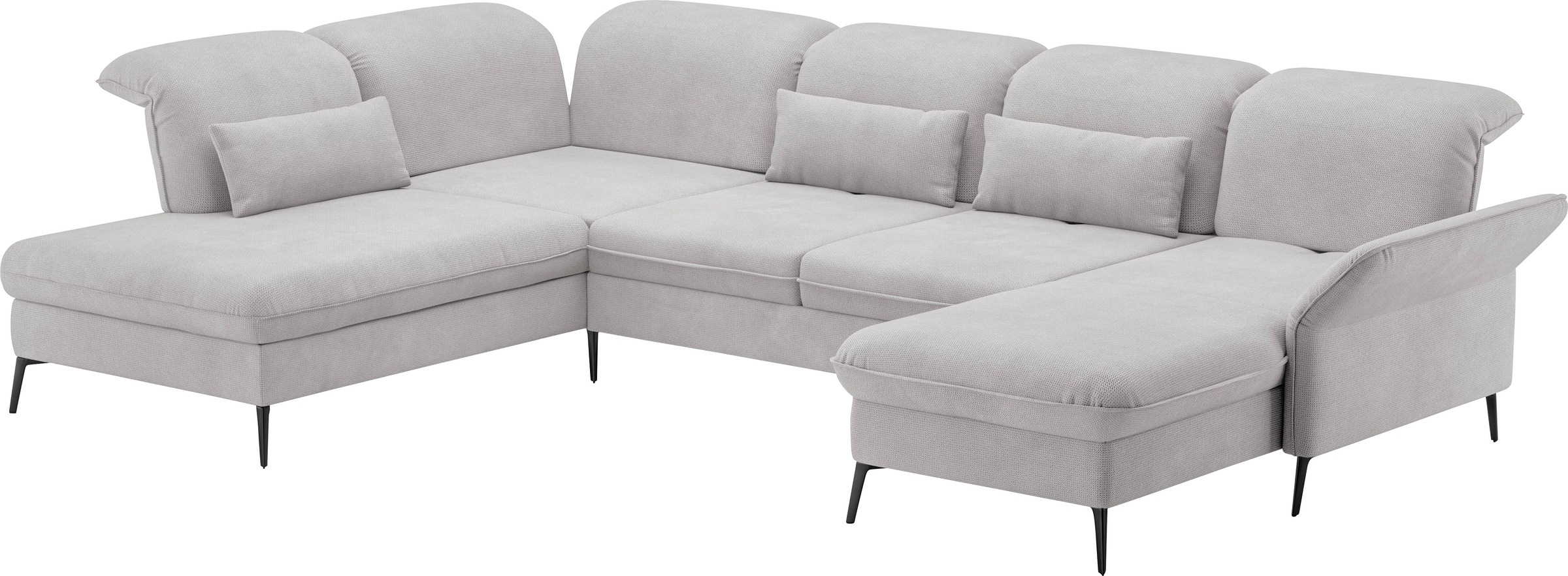 sit&more Wohnlandschaft »Emely, inkl. Sitztiefenverstellung«, wahlweise mit Bettfunktion,Bettkasten,Kopf- & Armteilverstellung