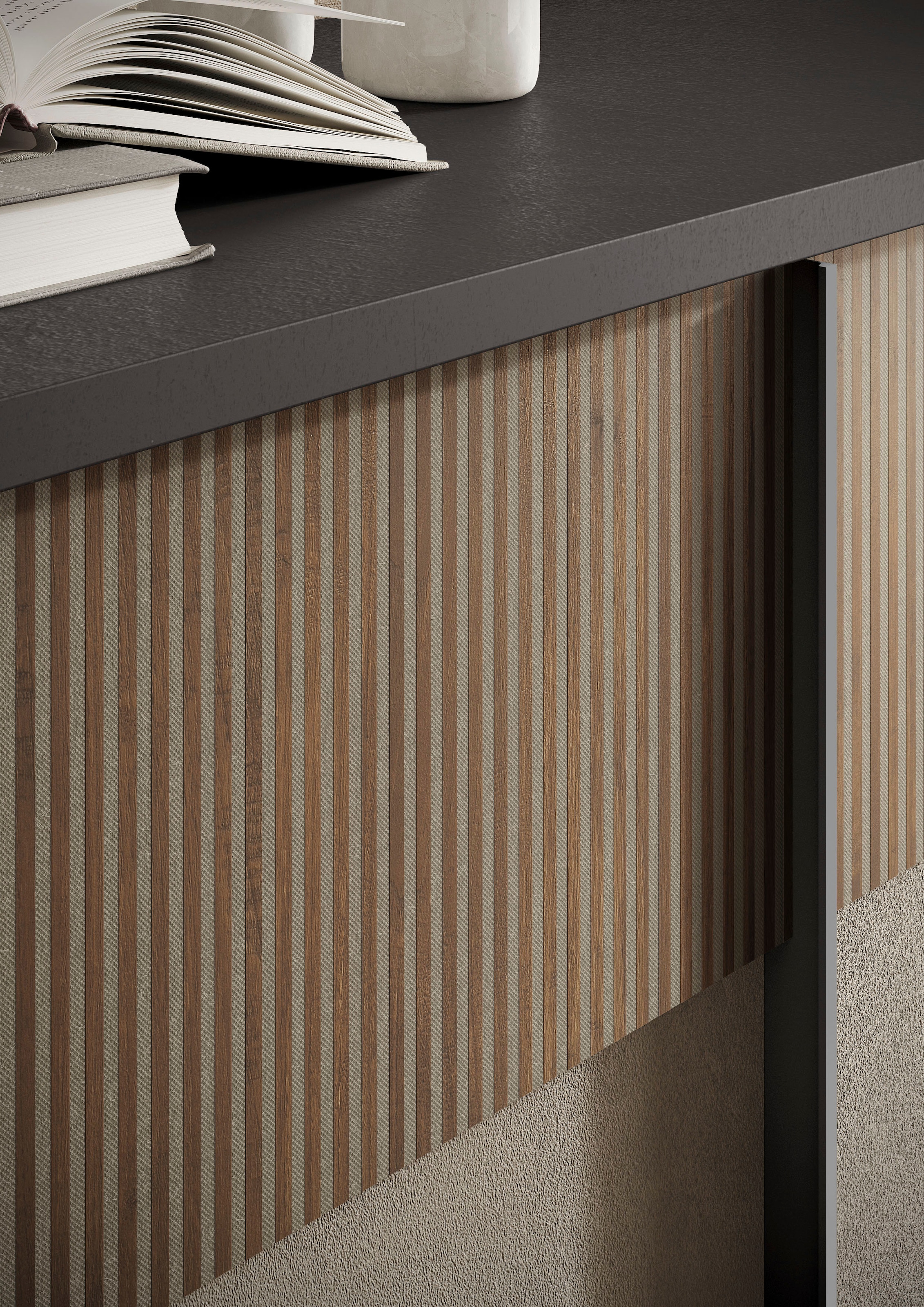 INOSIGN Vitrine »Everest Höhe 203 cm, Standvitrine mit 1 Tür«, Hochschrank, Anrichte, Soft/Self Closing, Korpus 22 mm