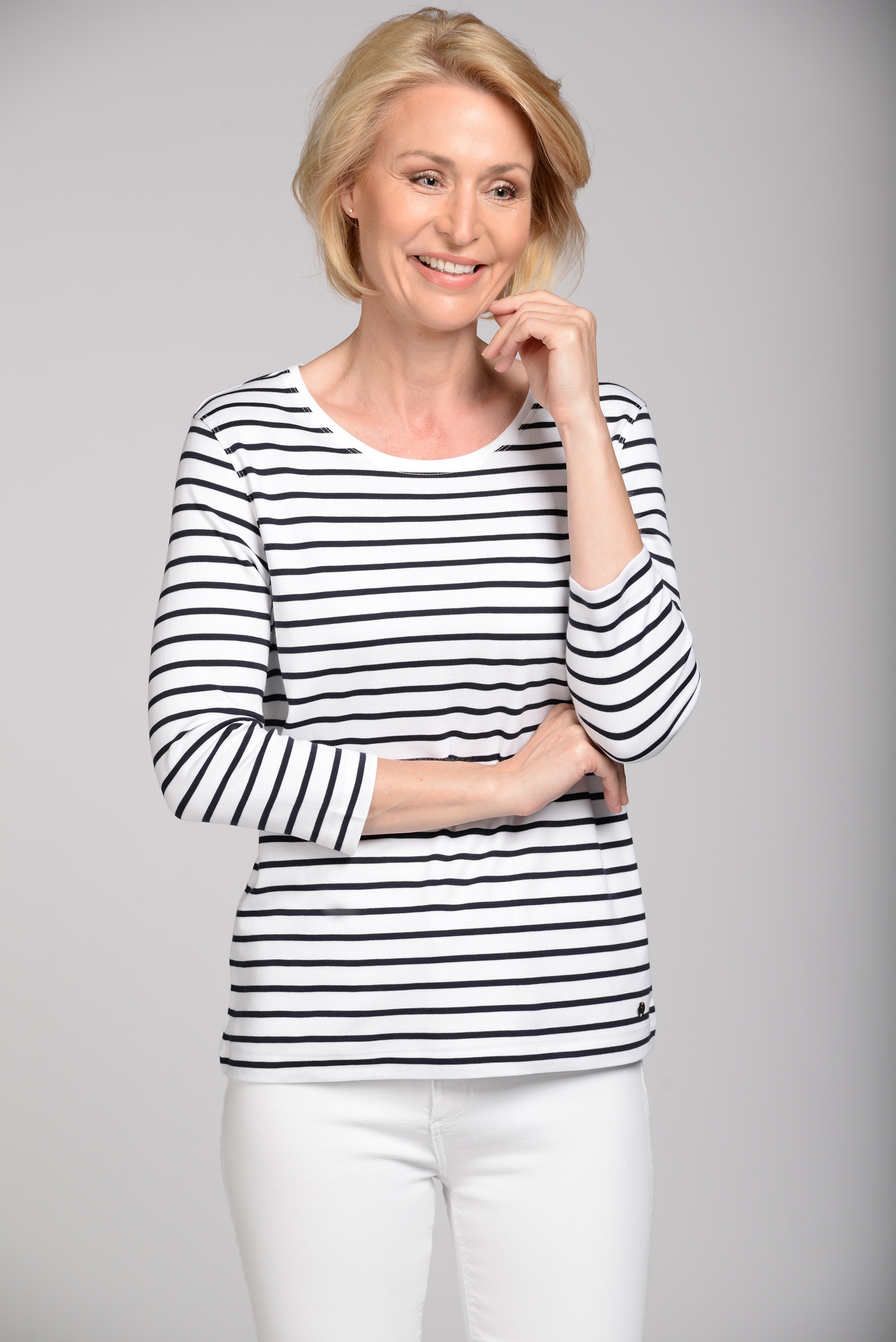 Clarina Rundhalsshirt »NICOLE« Pima Cotton Interlock