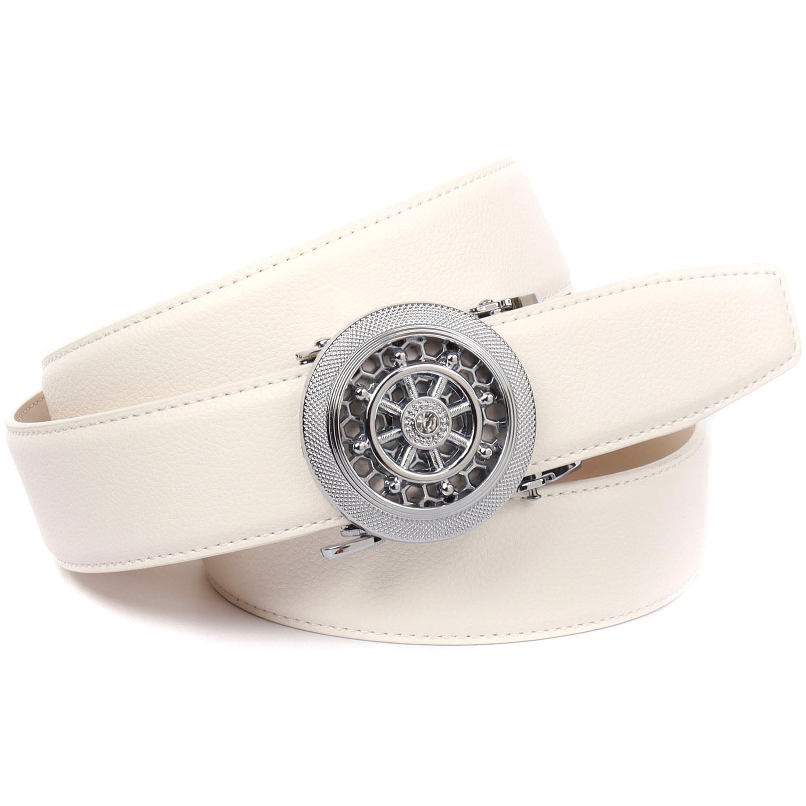 Anthoni Crown Ledergürtel, mit silberfarbener kaufen Automatik-Schließe und online Steuerruder drehendem