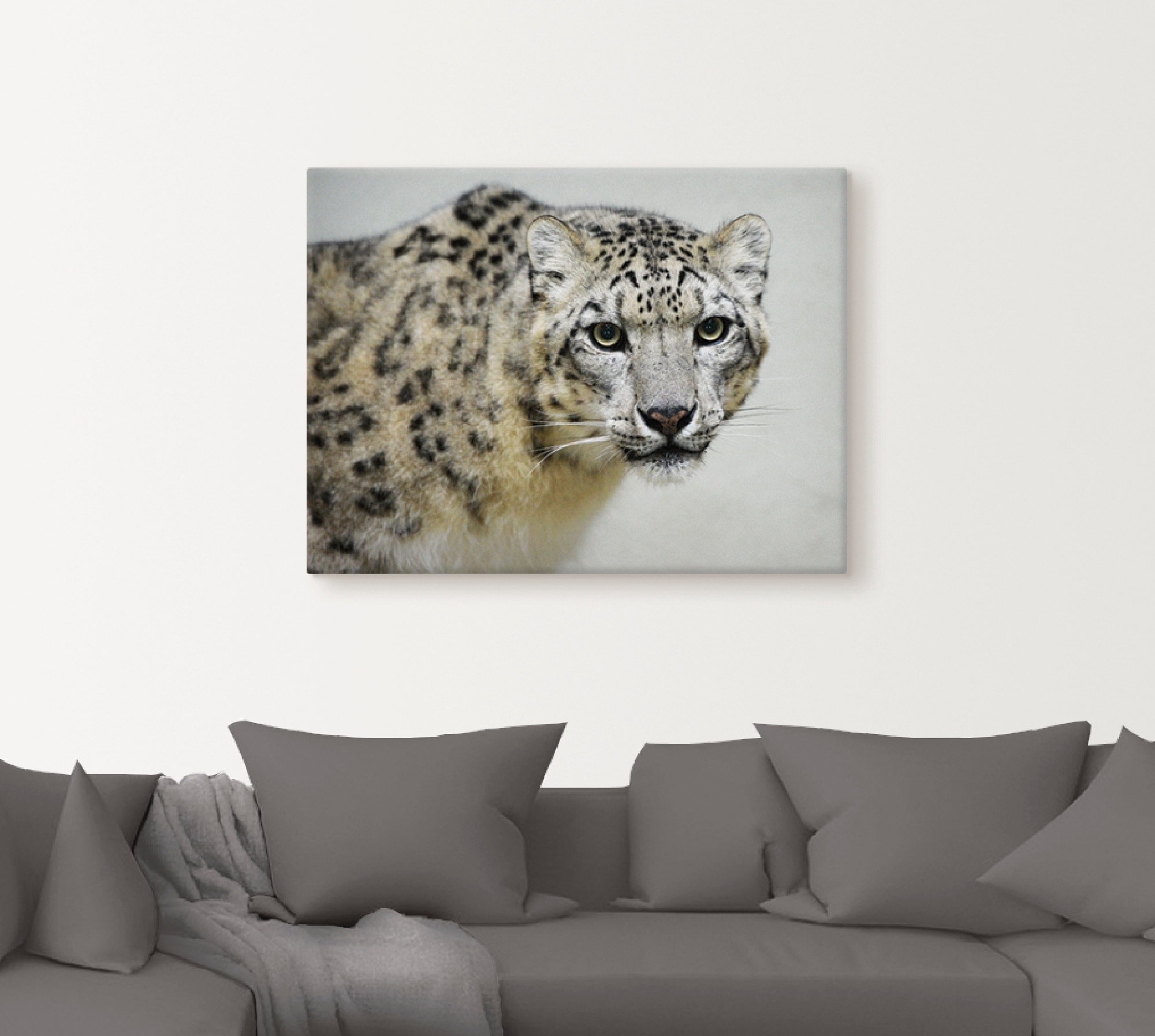 Artland Wandbild »Schneeleopard«, Wildtiere, (1 St.), als Alubild, Outdoorbild, Leinwandbild in verschied. Größen