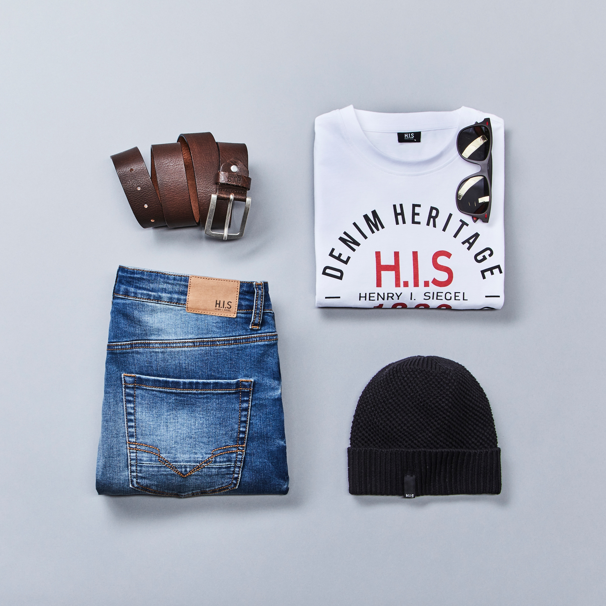 H.I.S Straight-Jeans »DIX«, gerade Beinform, niedrige Leibhöhe, Used-Waschung