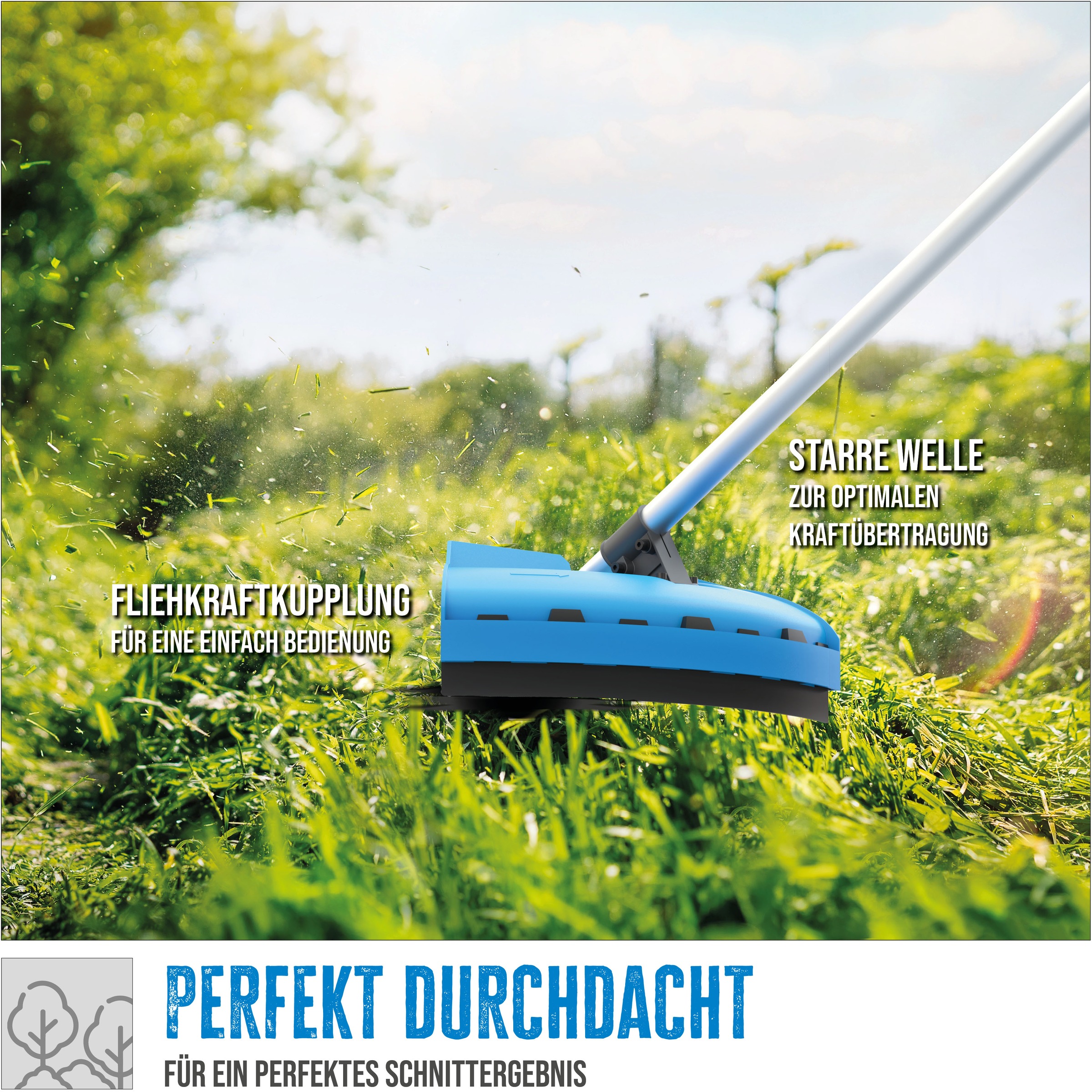 Güde Benzin-Freischneider »GFS 52.3«, Schnittbreite Fadenspule/Messer: 440/255 mm