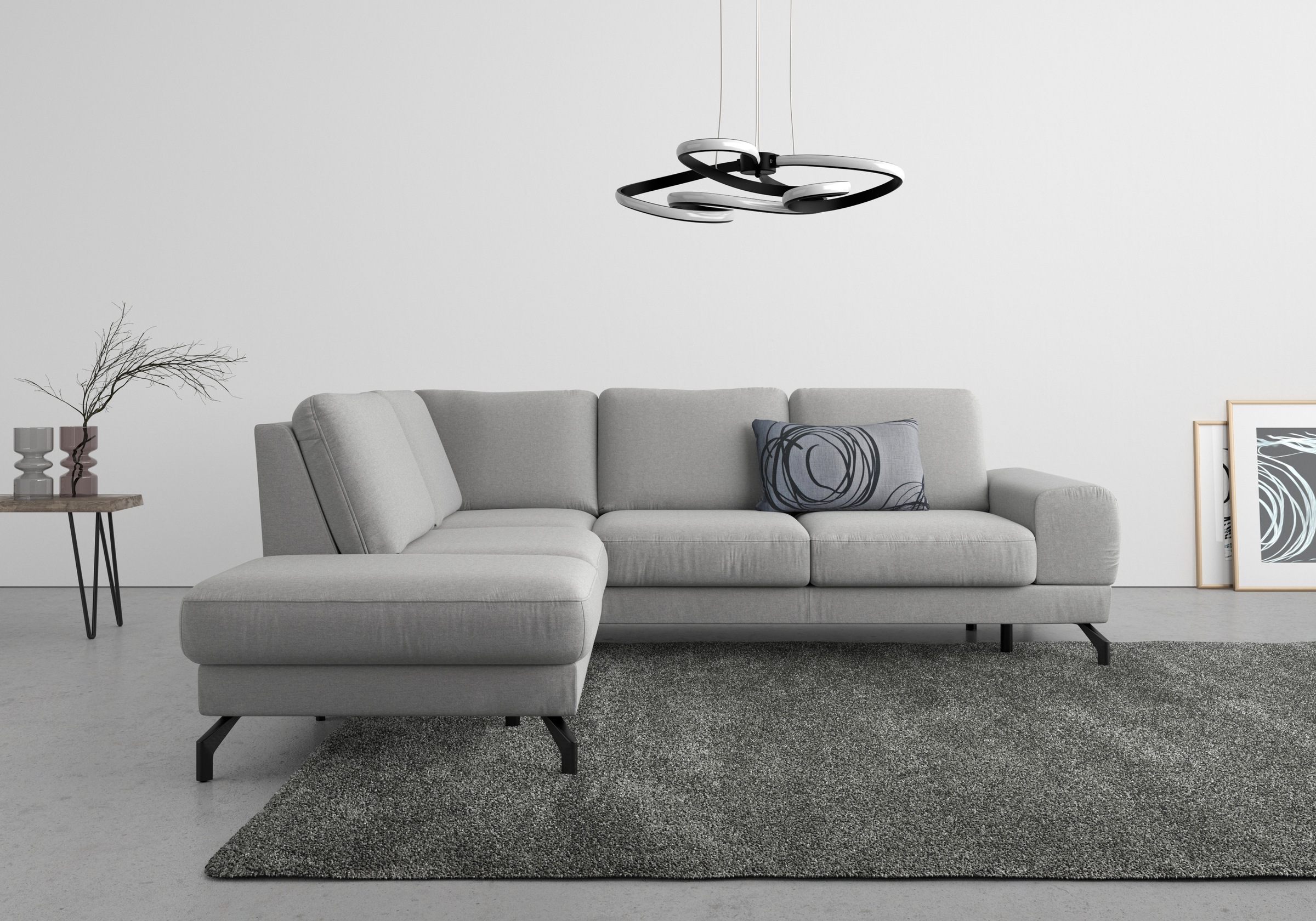 sit&more Ecksofa »Cinturo L-Form«, inklusive Sitztiefenverstellung und Federkern, Sitzhöhe 45 cm