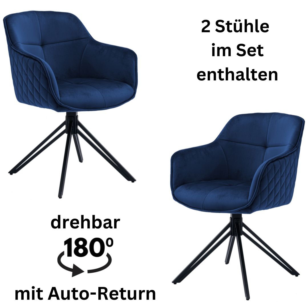 Stolkom Armlehnstuhl »Emma« (Set) 2 Stk.180 grad drehbar mit Auto-Return günstig online kaufen