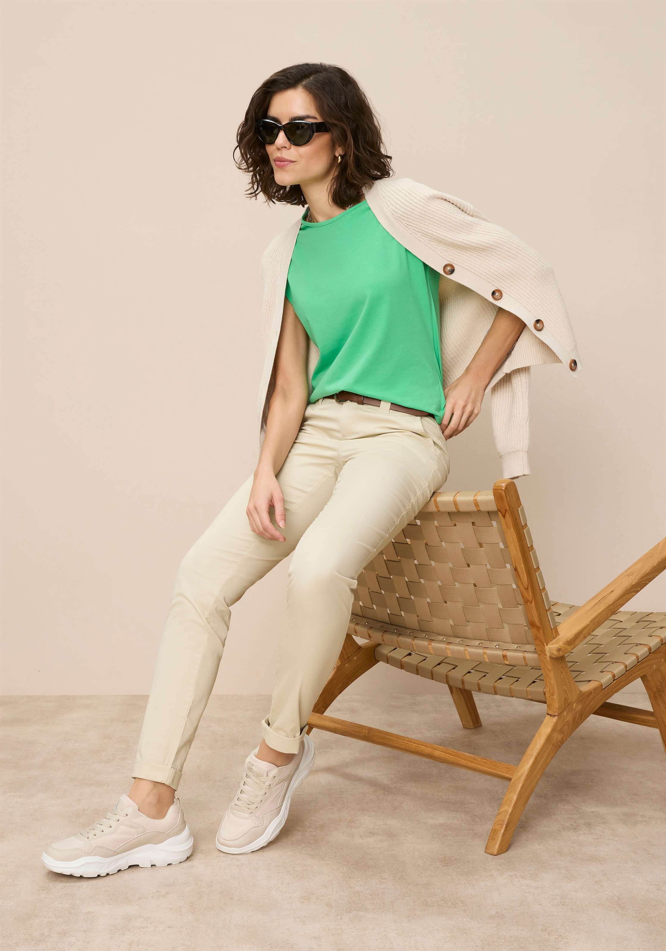 Boysen's T-Shirt 4er-Pack,  figurumspielende Passform, Rundhalsausschnitt