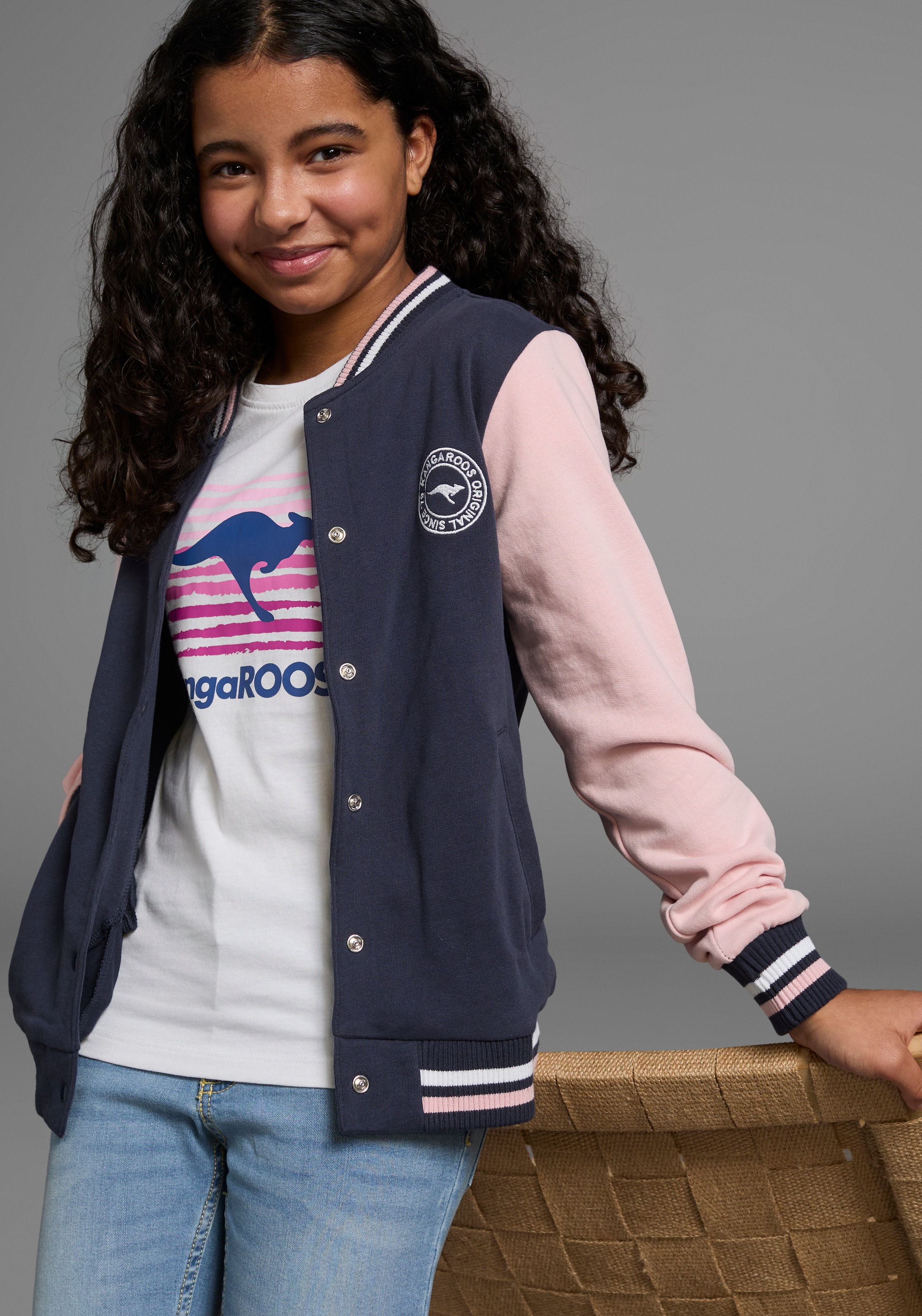 KangaROOS Sweatjacke »College-Jacke«, mit Kragen