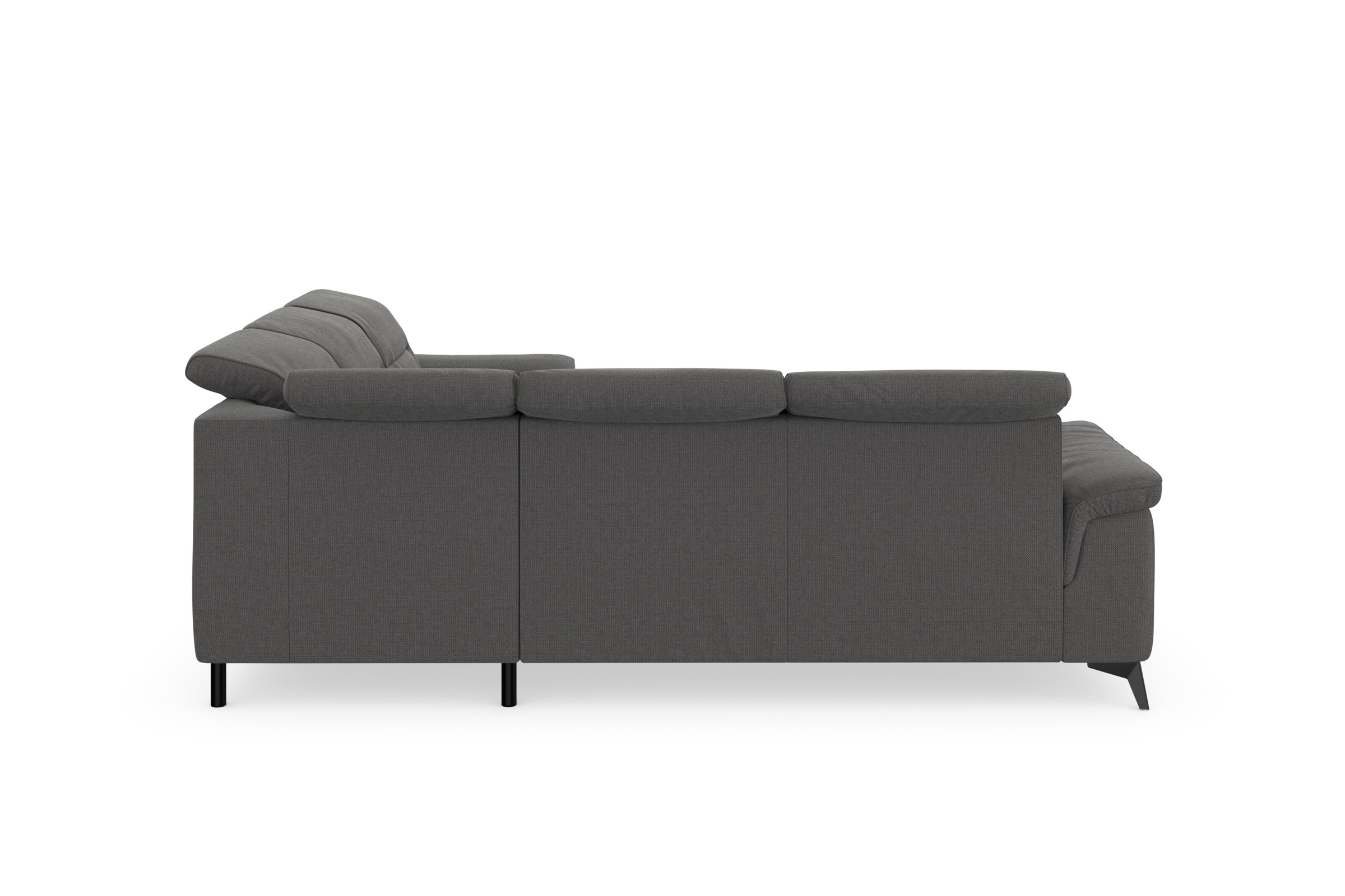 sit&more Ecksofa »Sinatra L-Form«, optinal mit Kopfteilverstellung und Armteilfunktion, Metallfüße
