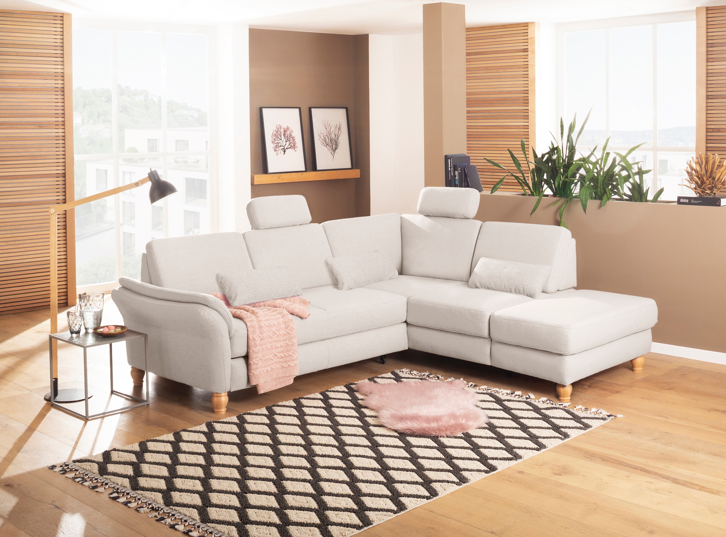 Home affaire Ecksofa »Palace L-Form« incl. Sitztiefenverstellung, wahlweise günstig online kaufen