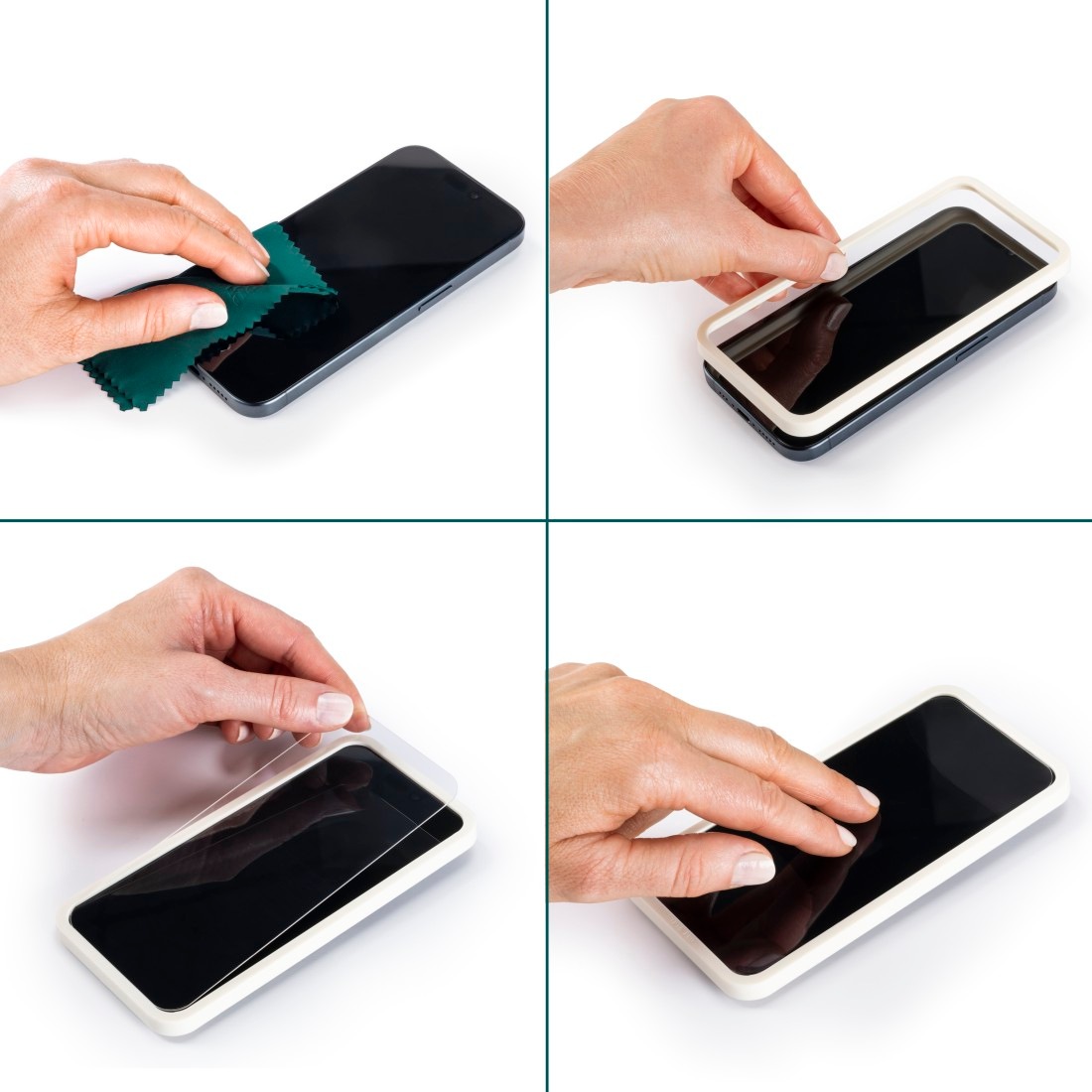 Hama Displayschutzglas »Displayschutz für iPhone 15 Plus (Panzerglas, ultraklar, Montagehilfe)«, für iPhone 15 Plus